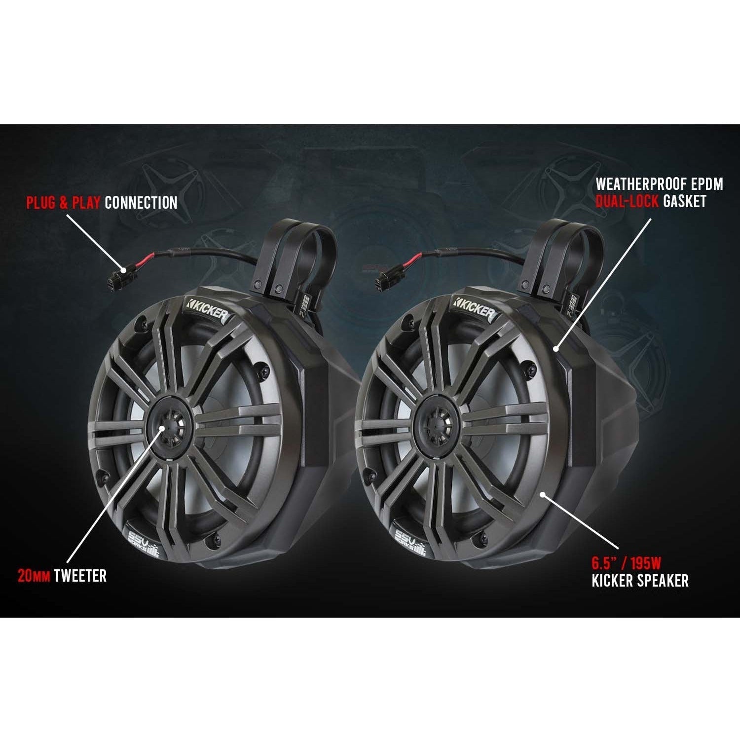 Photo of Kawasaki KRX 5-Speaker Audio System by SSV Works - Premium Audio for UTVs / Side by Sides