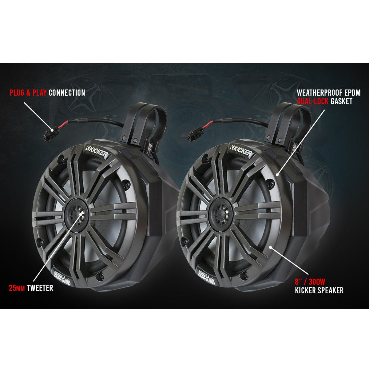 Photo of Kawasaki KRX Phase X 5-Speaker Audio System by SSV Works - Premium Audio for UTVs / Side by Sides