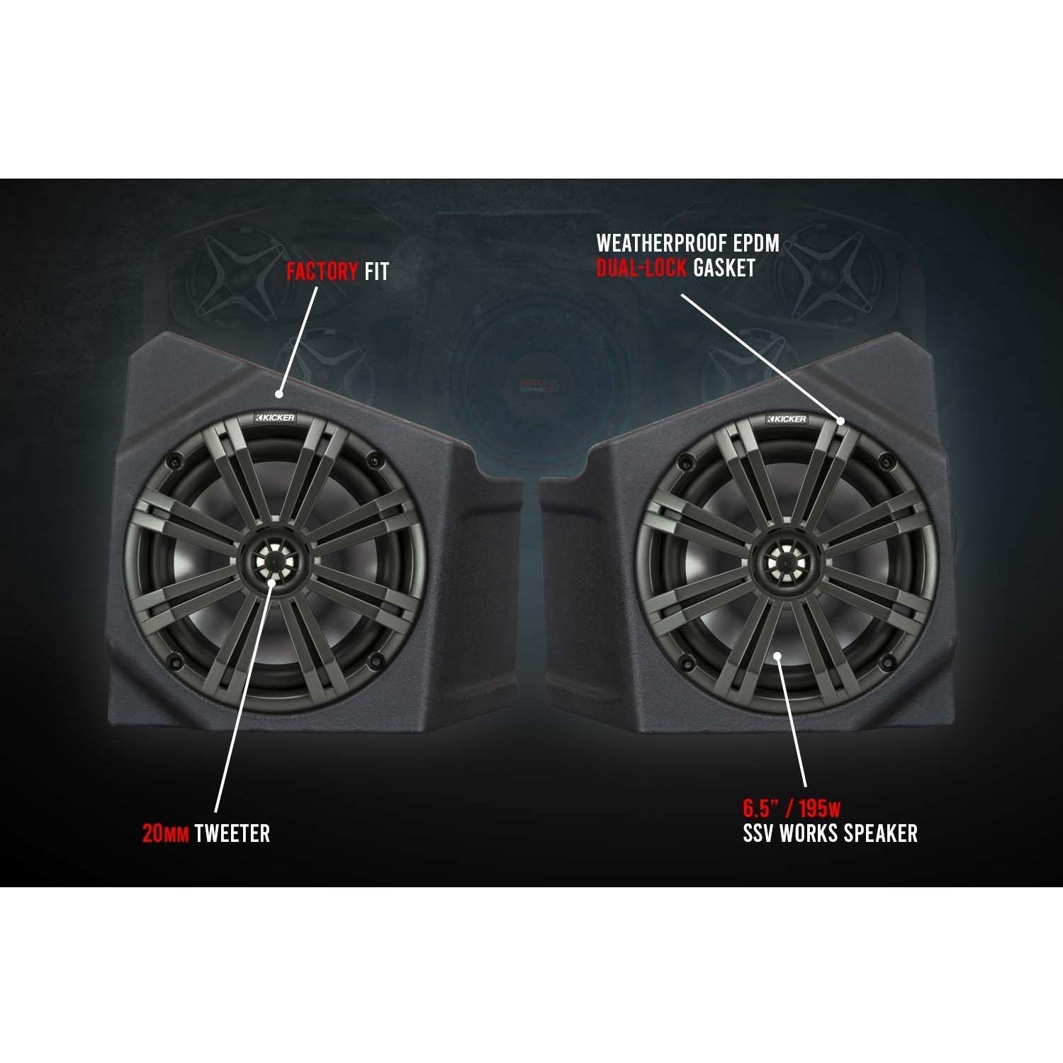 Photo of Kawasaki KRX Phase X 5-Speaker Audio System by SSV Works - Premium Audio for UTVs / Side by Sides