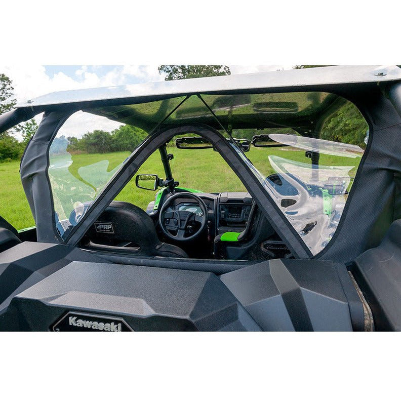 Photo of Kawasaki KRX Soft Rear Windshield by Seizmik - Premium Windshields for UTVs / Side by Sides