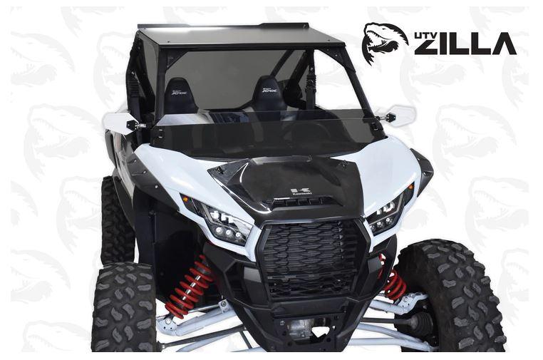 Photo of Kawasaki KRX 1000 Tinted Half Polycarbonate Windshield (2019+) by UTVZILLA - Premium Windshields for UTVs / Side by Sides