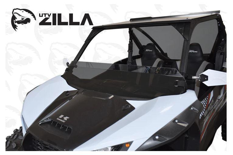 Photo of Kawasaki KRX 1000 Tinted Half Polycarbonate Windshield (2019+) by UTVZILLA - Premium Windshields for UTVs / Side by Sides