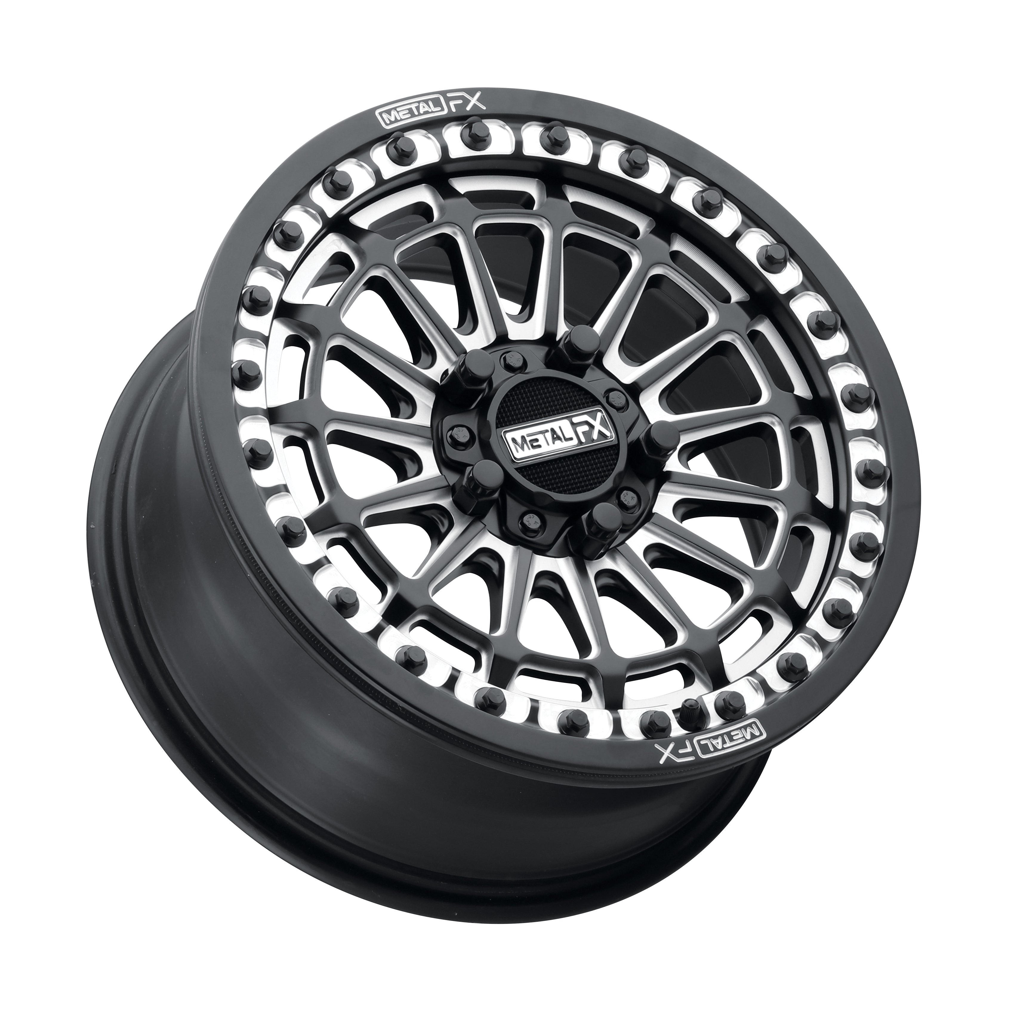 Photo of Delta R Beadlock | Satin Black Contrast Cut by Metal FX - Premium Wheels for UTVs / Side by Sides
