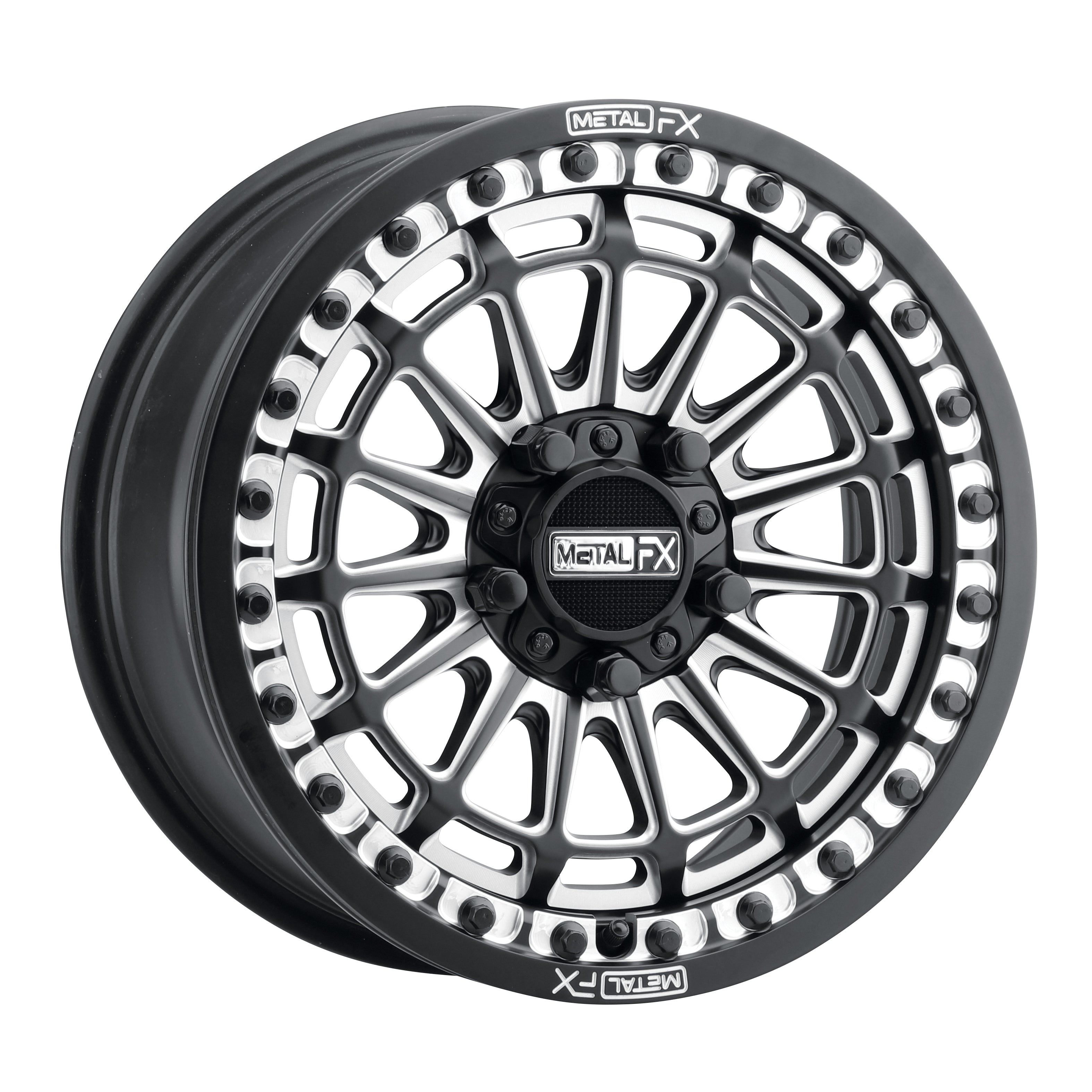 Photo of Delta R Beadlock | Satin Black Contrast Cut by Metal FX - Premium Wheels for UTVs / Side by Sides