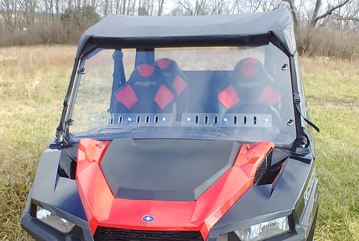 Polaris General Crew - 1 Pc Scratch-Resistant Windshield with Vent Option