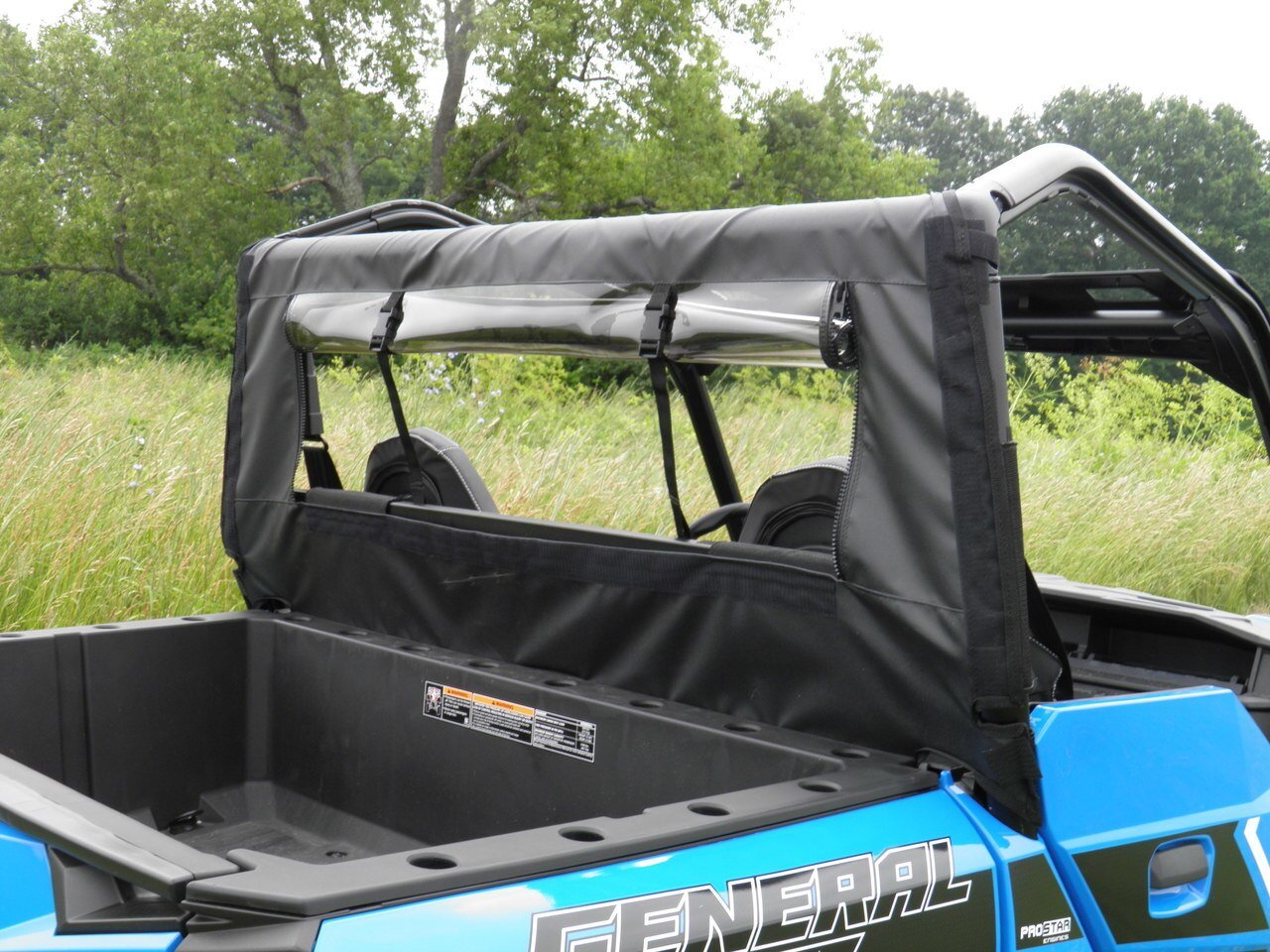 Photo of Polaris General - Soft Back Panel by 3 Star UTV - Premium Windshields for UTVs / Side by Sides