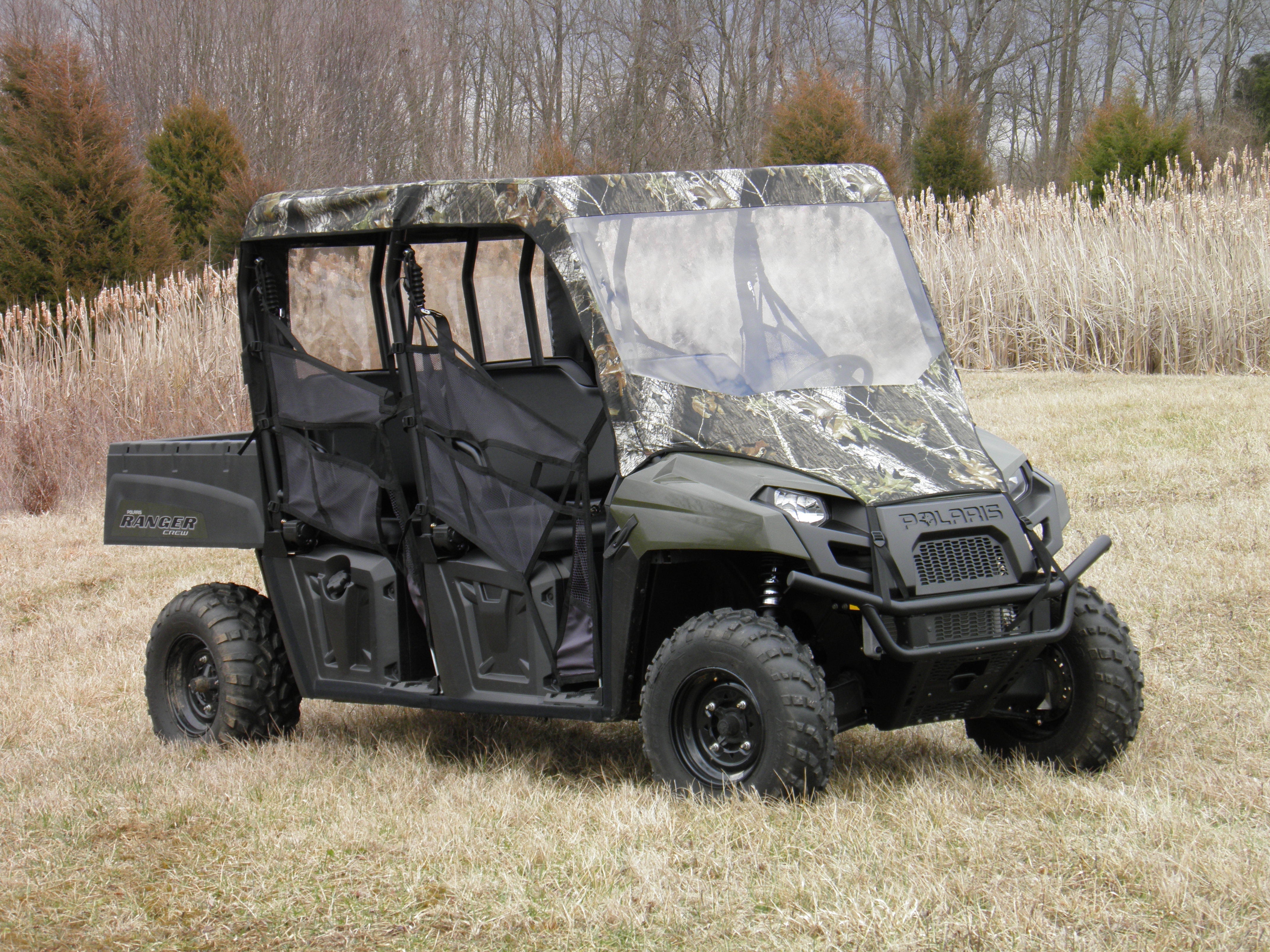 Photo of Polaris Ranger Mid-Size Crew - Vinyl Windshield/Top/Rear Combo by 3 Star UTV - Premium Windshields for UTVs / Side by Sides