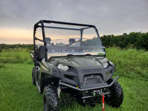 Polaris Ranger Full-Size 570 3-Passenger - 2 Pc Windshield w/Hard Coat, Clamp, and Vent Options