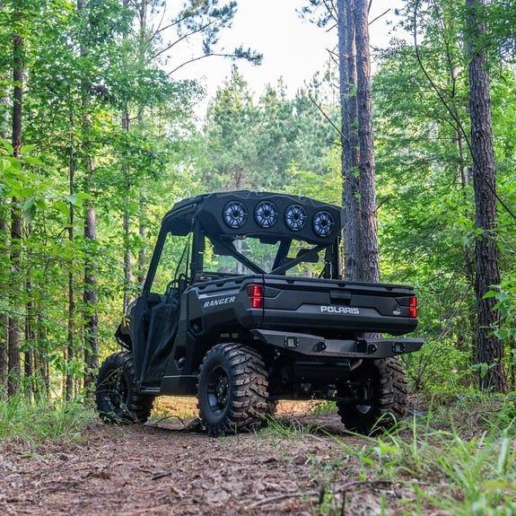 Photo of Polaris Ranger (2018+) Rear Audio Cap by Rockford Fosgate - Premium Audio for UTVs / Side by Sides