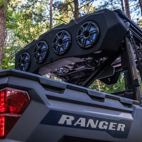 Photo of Polaris Ranger (2018+) Rear Audio Cap by Rockford Fosgate - Premium Audio for UTVs / Side by Sides