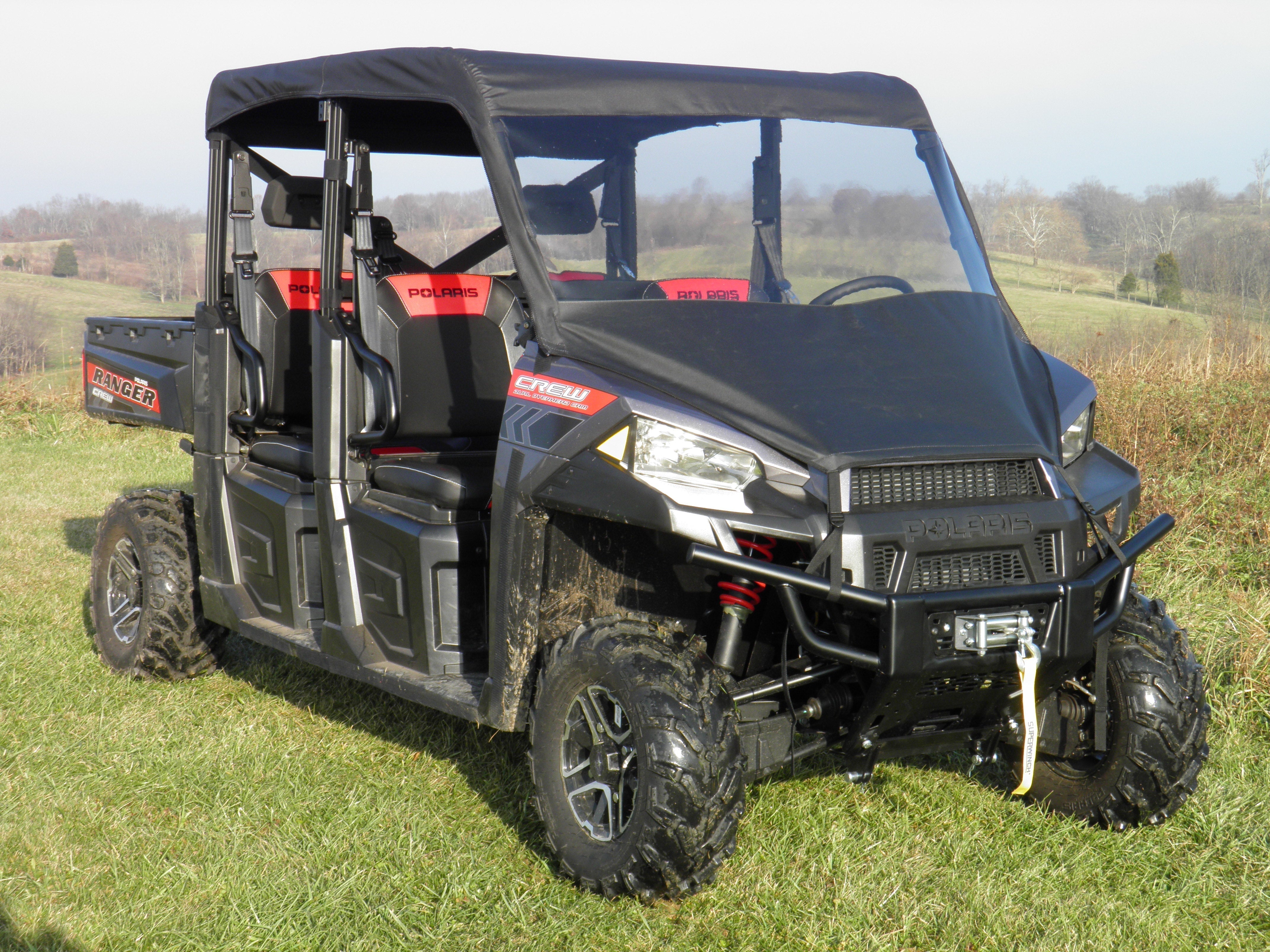 Photo of Polaris Ranger Crew 1000 - Vinyl Windshield/Top Combo by 3 Star UTV - Premium Windshields for UTVs / Side by Sides