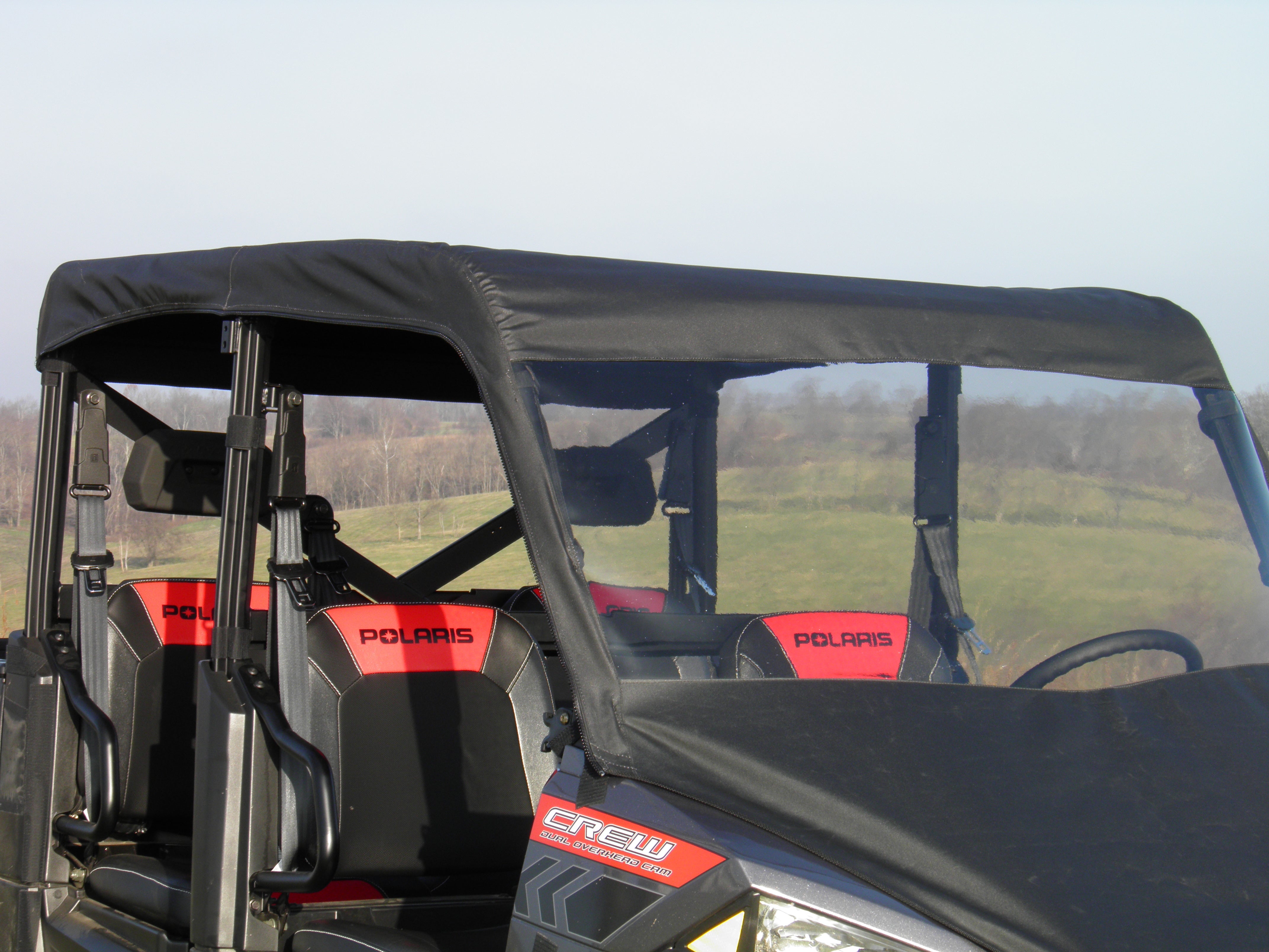 Photo of Polaris Ranger Crew 1000 - Vinyl Windshield/Top Combo by 3 Star UTV - Premium Windshields for UTVs / Side by Sides