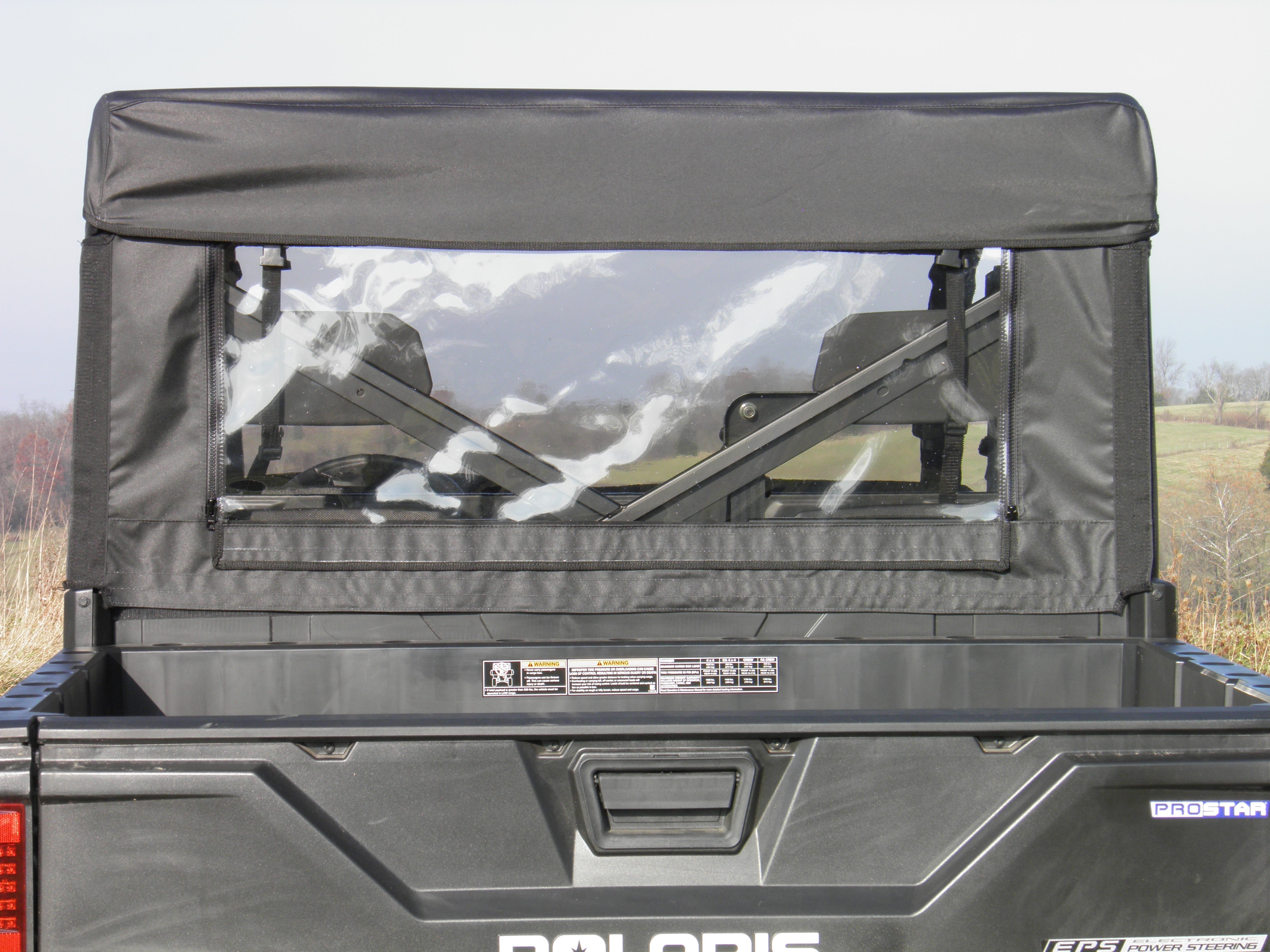 Photo of Polaris Ranger Crew 1000 - Soft Back Panel by 3 Star UTV - Premium Windshields for UTVs / Side by Sides