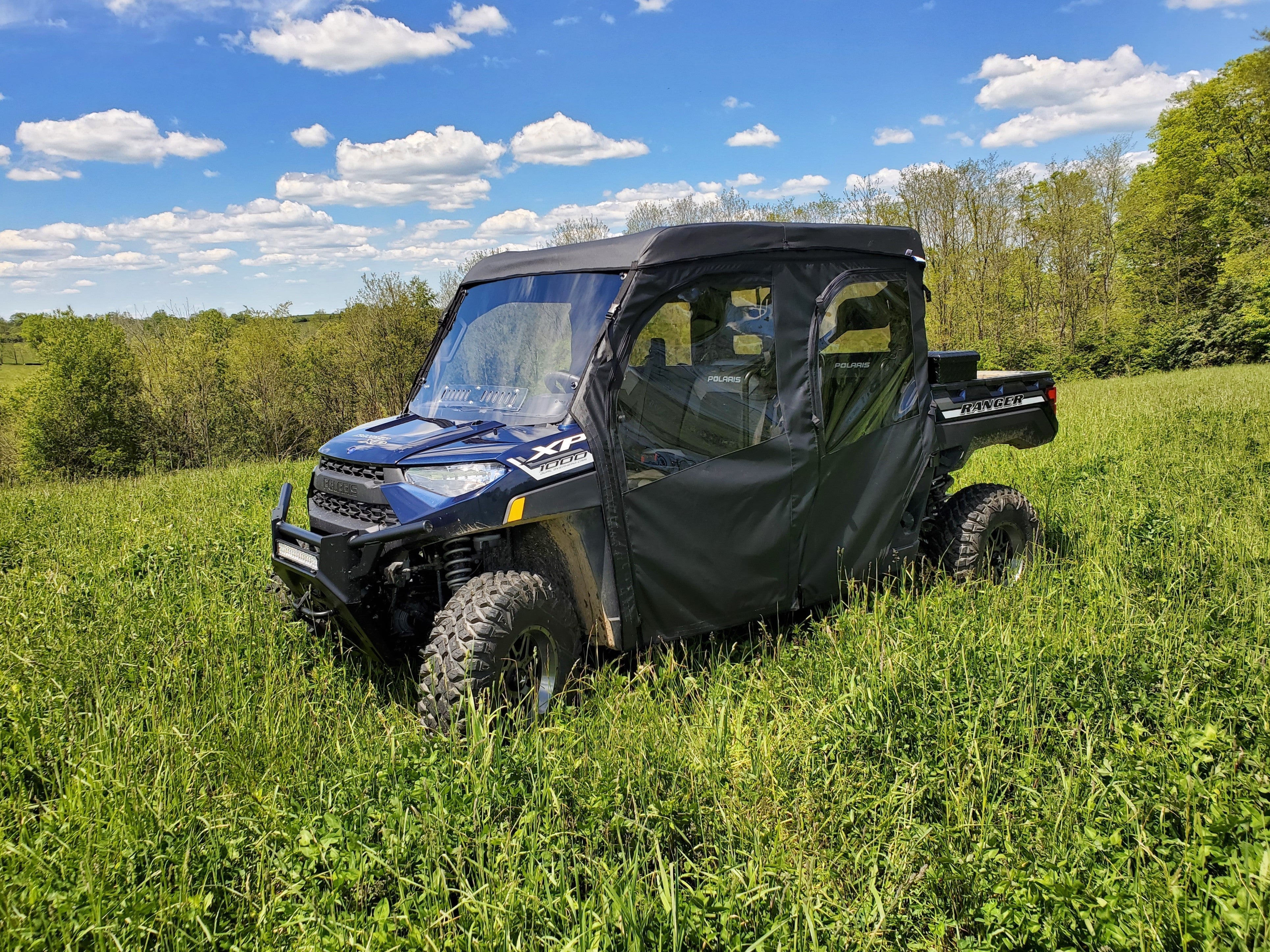 Photo of Polaris Ranger Crew 1000 - Soft Doors by 3 Star UTV - Premium Windshields for UTVs / Side by Sides