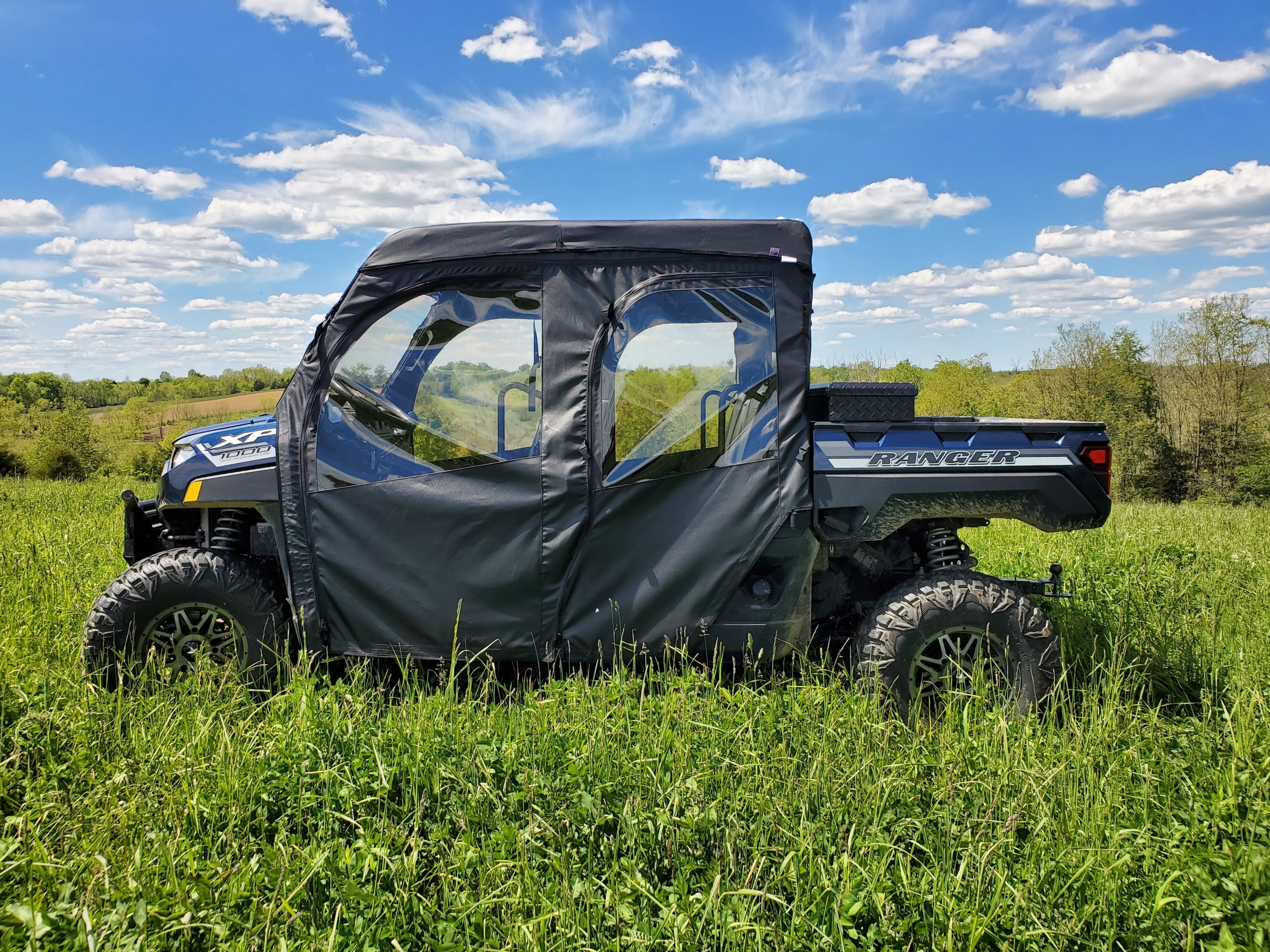 Photo of Polaris Ranger Crew 1000 - Soft Doors by 3 Star UTV - Premium Windshields for UTVs / Side by Sides