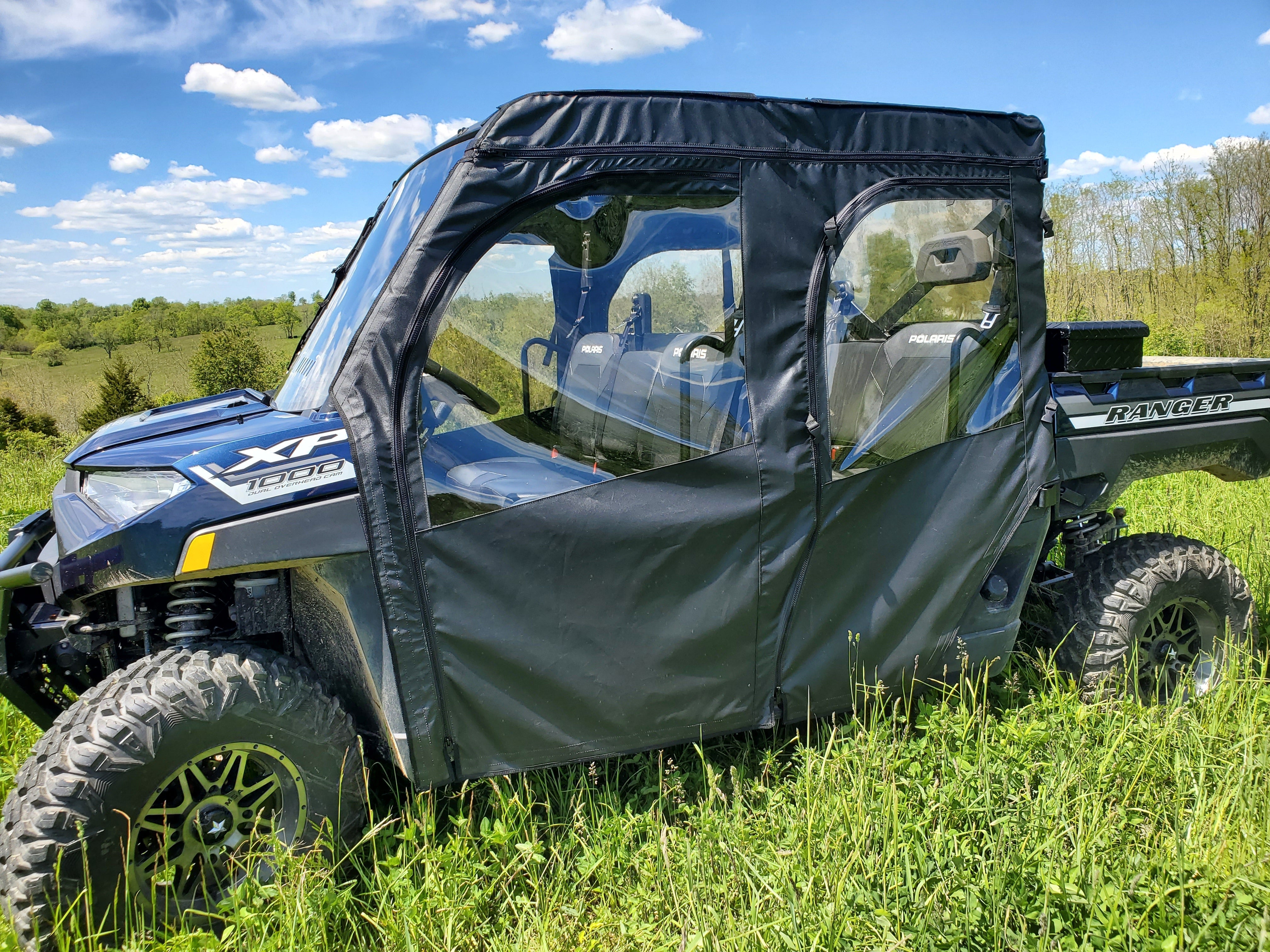 Photo of Polaris Ranger Crew 1000 - Soft Doors by 3 Star UTV - Premium Windshields for UTVs / Side by Sides