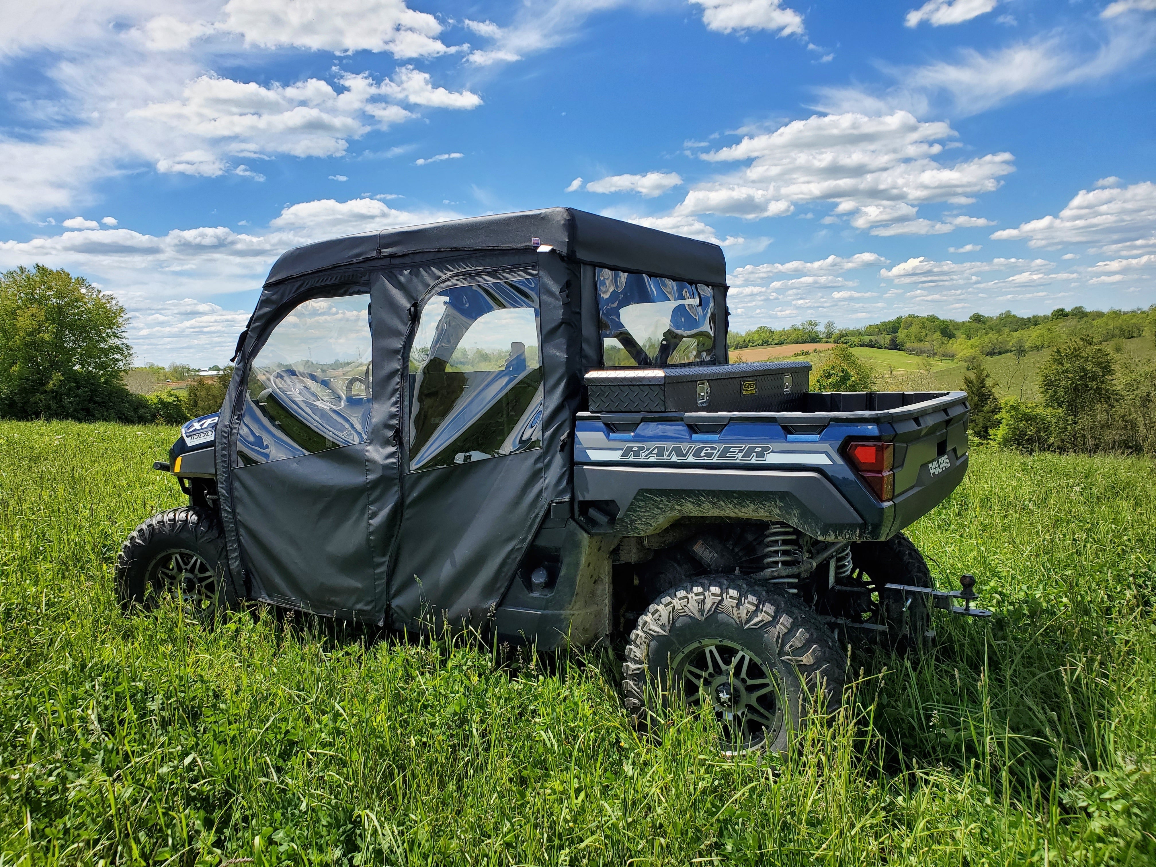 Photo of Polaris Ranger Crew 1000 - Soft Doors by 3 Star UTV - Premium Windshields for UTVs / Side by Sides