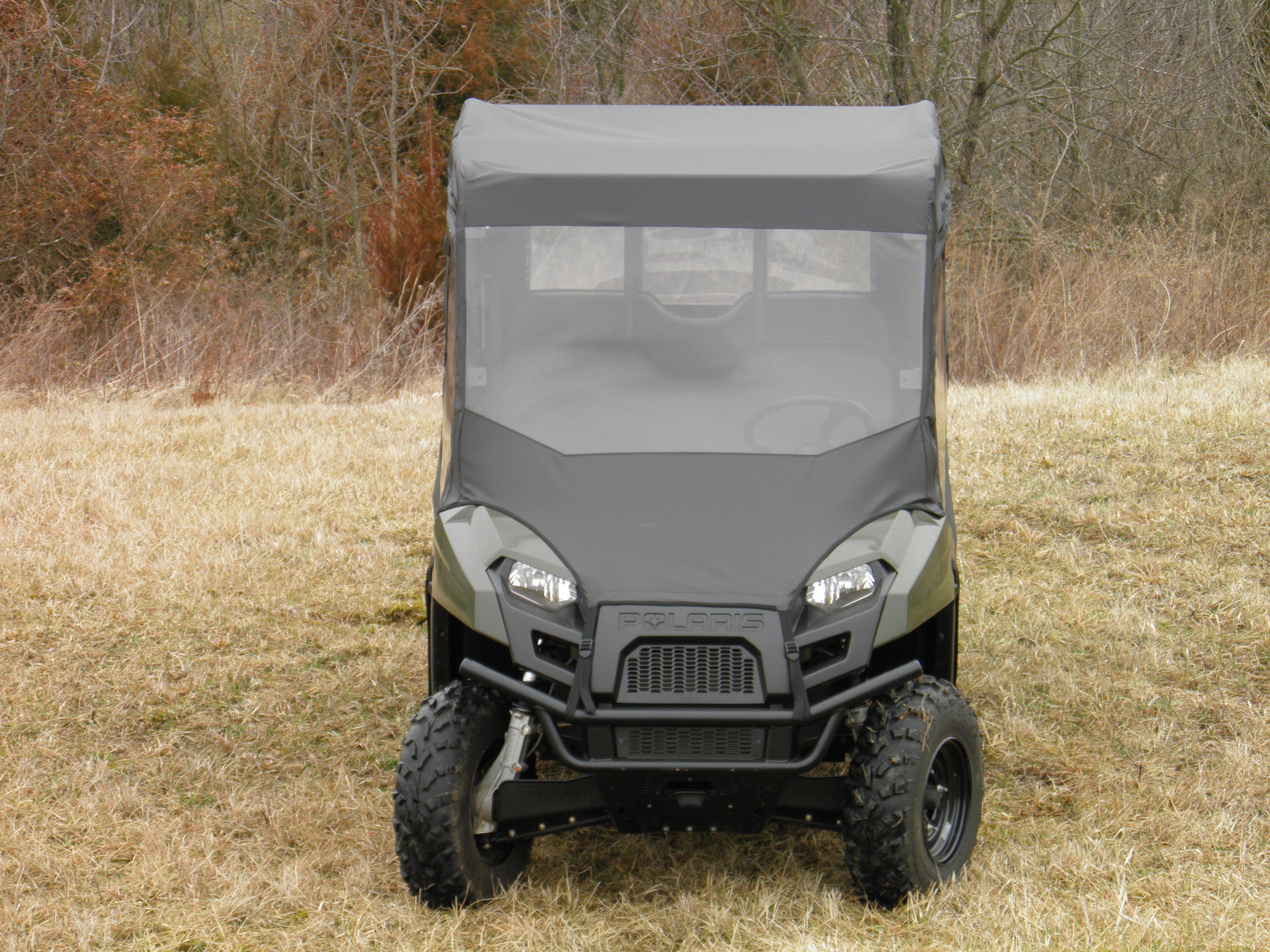 Photo of Polaris Ranger Crew 570 Mid Size - 4 Passenger - Full Cab Enclosure with Vinyl Windshield by 3 Star UTV - Premium Cab Enclosures for UTVs / Side by Sides