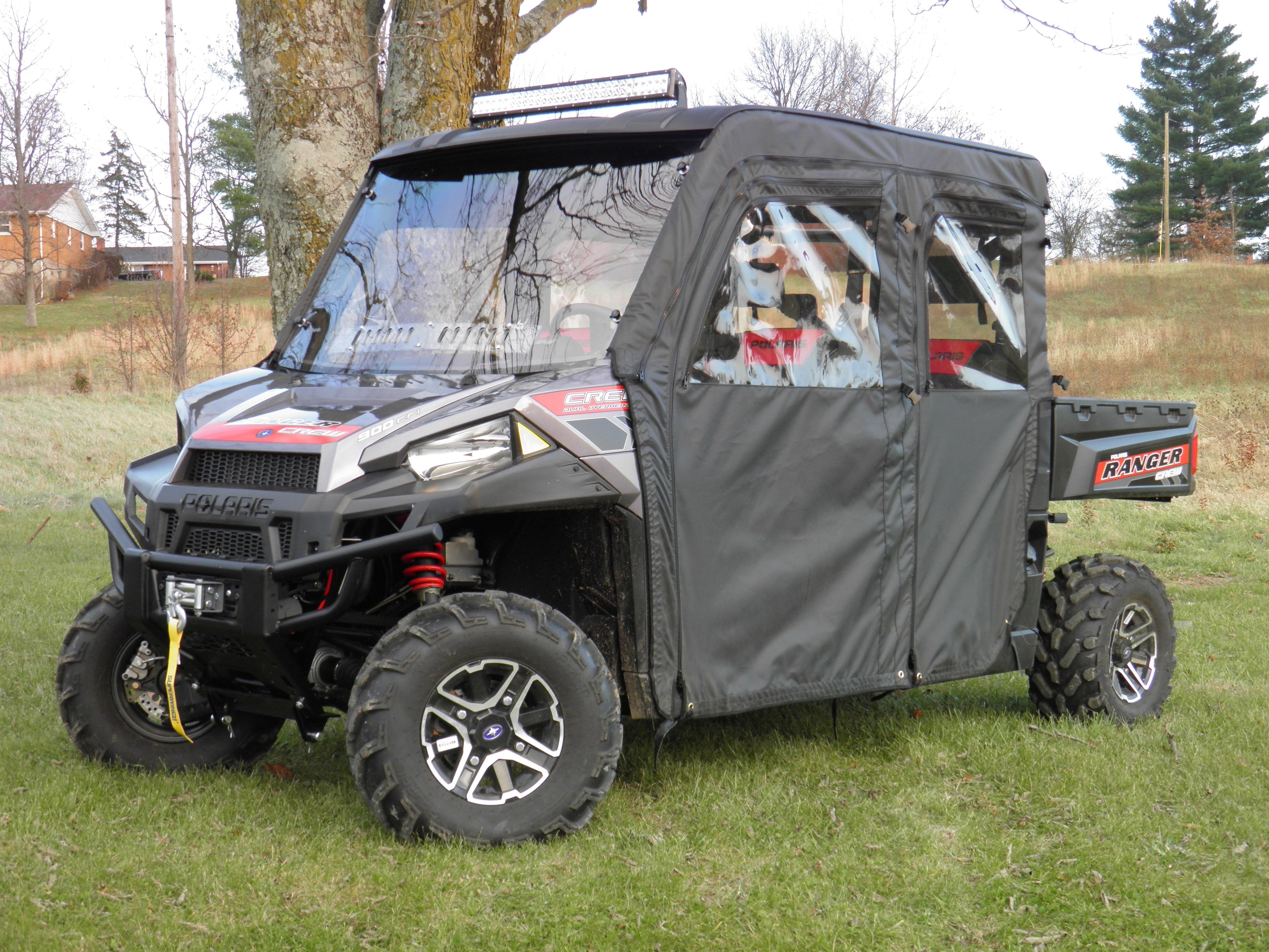 Photo of Polaris Ranger Crew 900 - Door/Rear Window Combo by 3 Star UTV - Premium Windshields for UTVs / Side by Sides