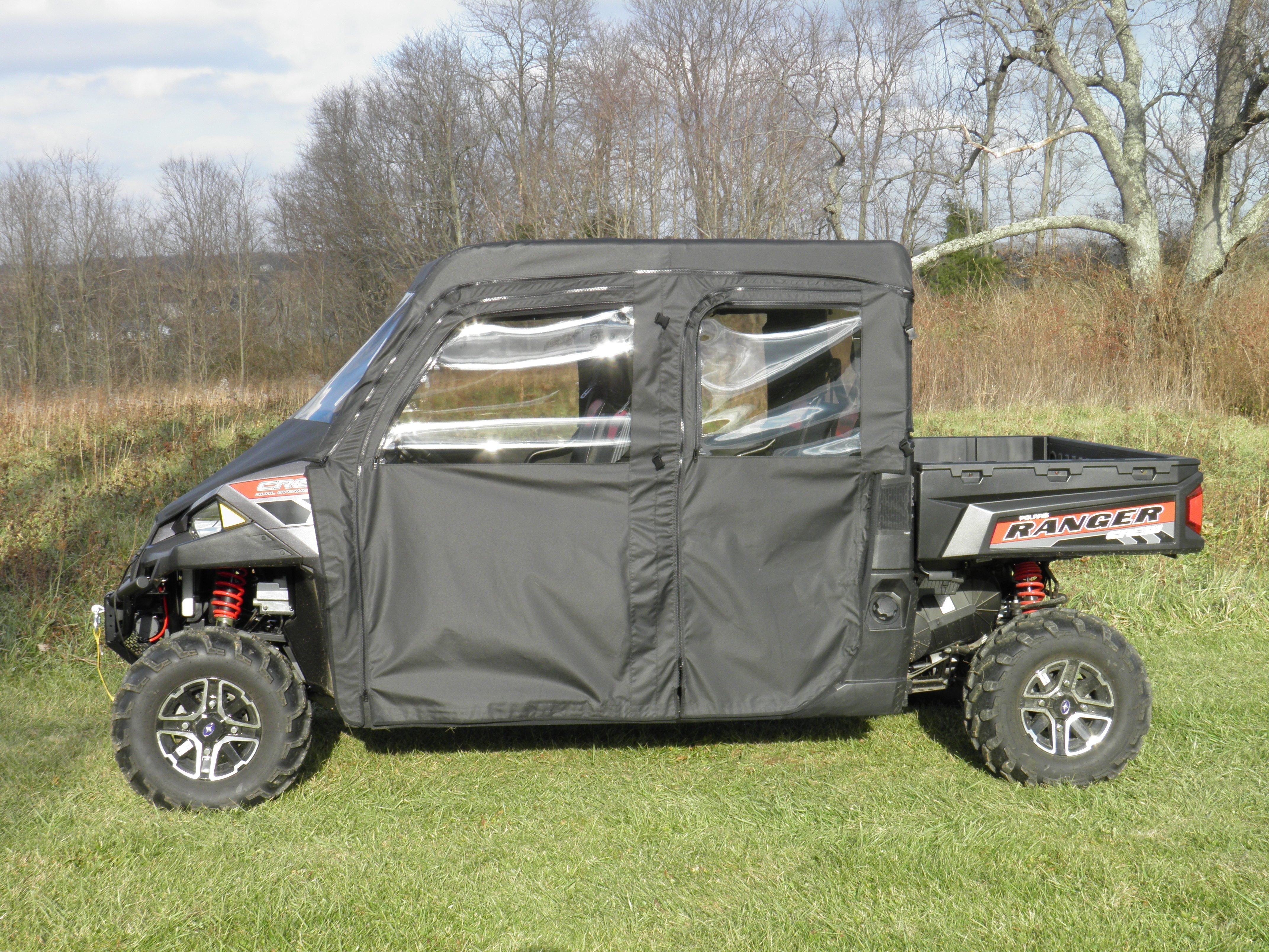 Photo of Polaris Ranger Crew 900 - Full Cab Enclosure with Vinyl Windshield by 3 Star UTV - Premium Cab Enclosures for UTVs / Side by Sides