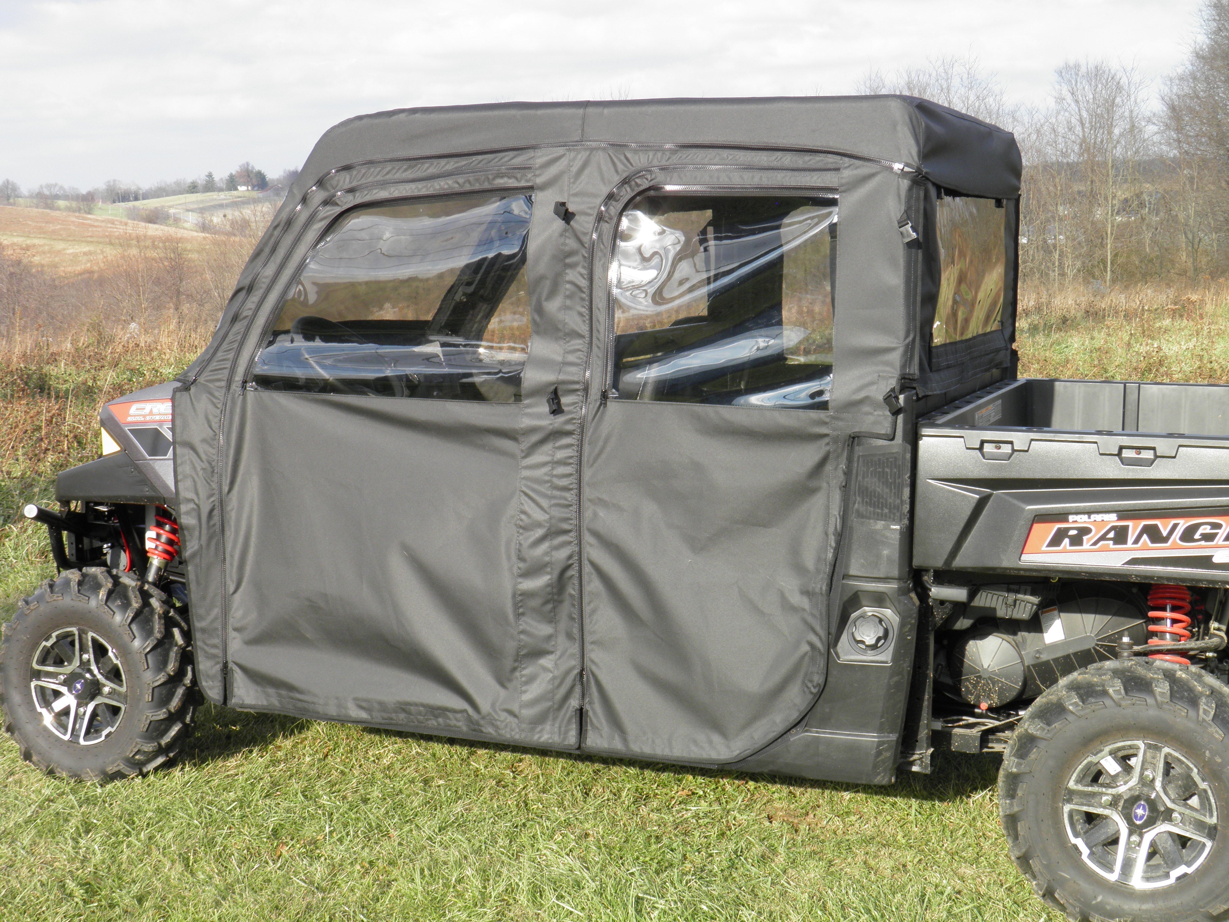 Photo of Polaris Ranger Crew 900 - Full Cab Enclosure with Vinyl Windshield by 3 Star UTV - Premium Cab Enclosures for UTVs / Side by Sides