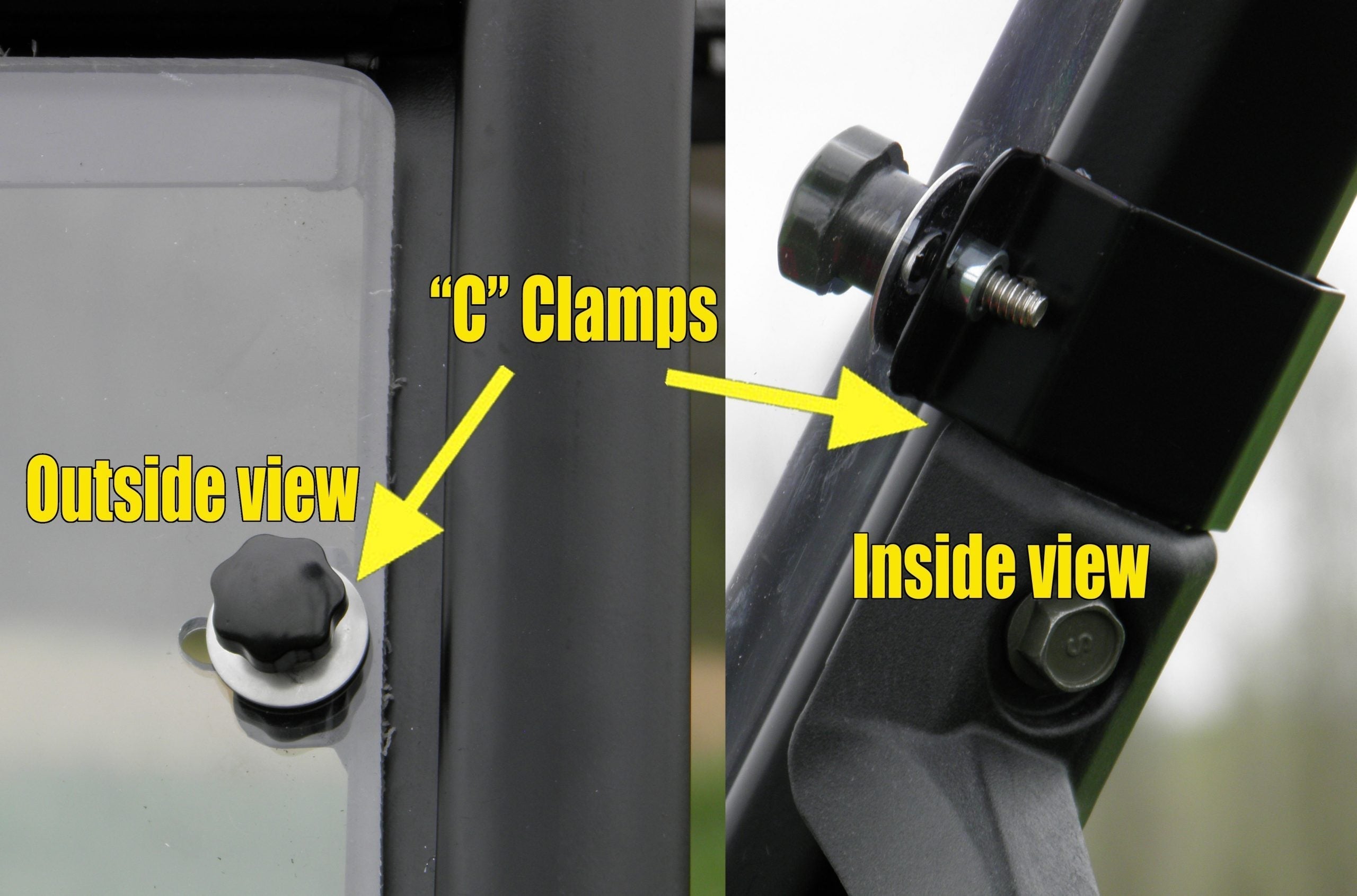 Photo of Polaris Ranger Crew Mid-Size 570 - 4 Passenger - Lexan Back Panel w/Vent Option by 3 Star UTV - Premium Windshields for UTVs / Side by Sides