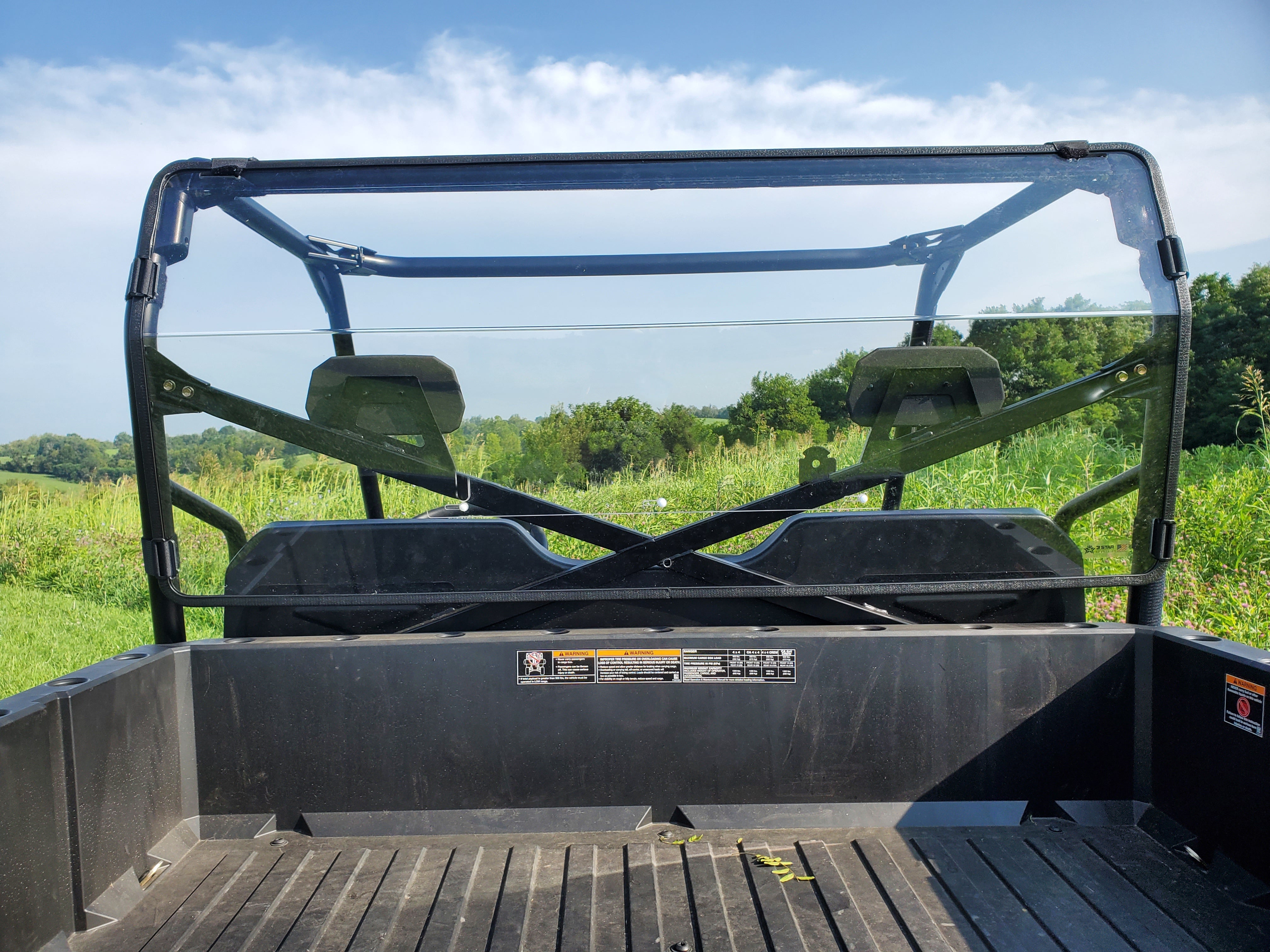 Photo of Polaris Ranger Crew Mid-Size 570 - 4 Passenger - Lexan Back Panel w/Vent Option by 3 Star UTV - Premium Windshields for UTVs / Side by Sides
