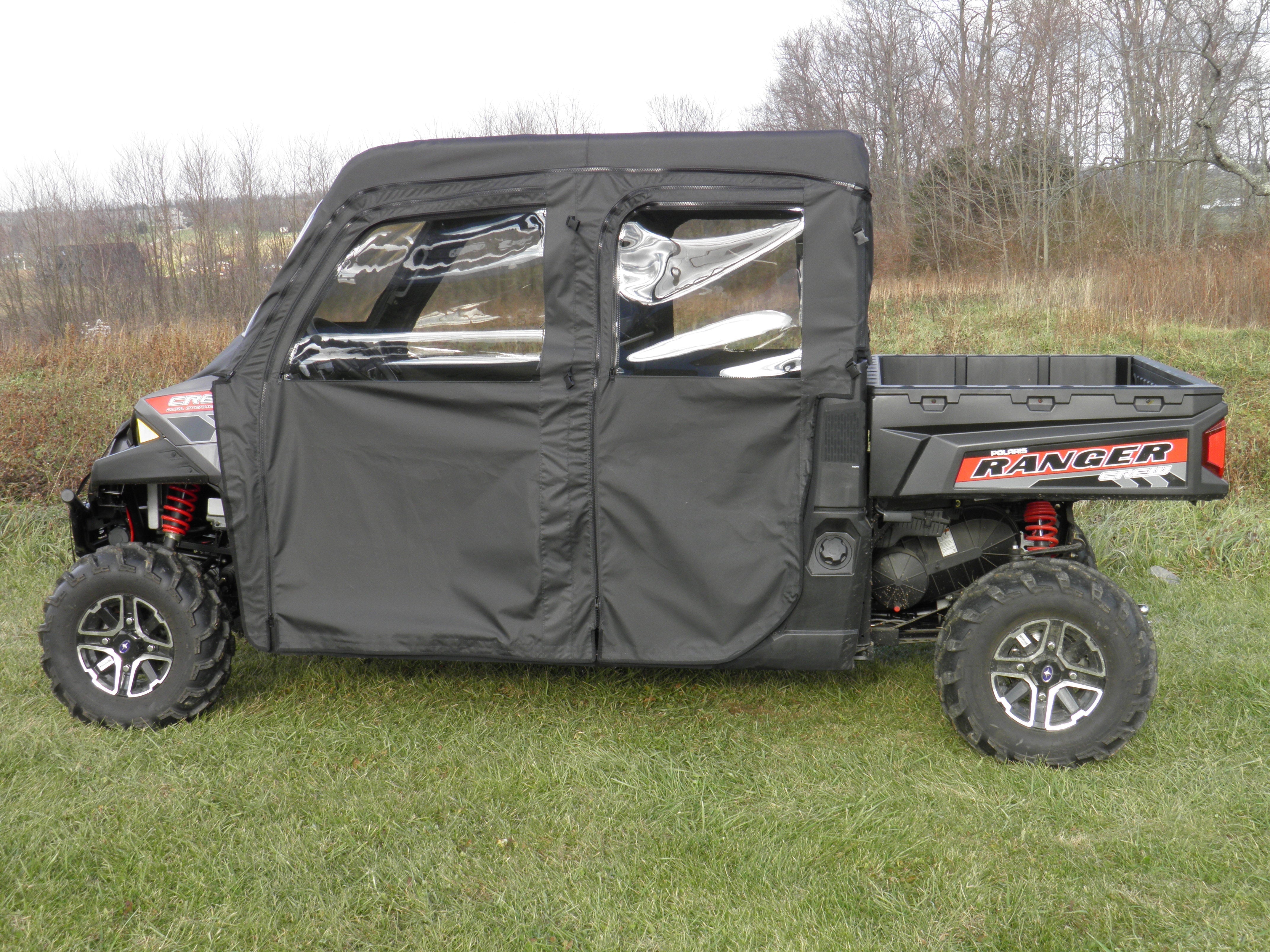 Photo of Polaris Ranger Crew 900 - Soft Doors by 3 Star UTV - Premium Windshields for UTVs / Side by Sides