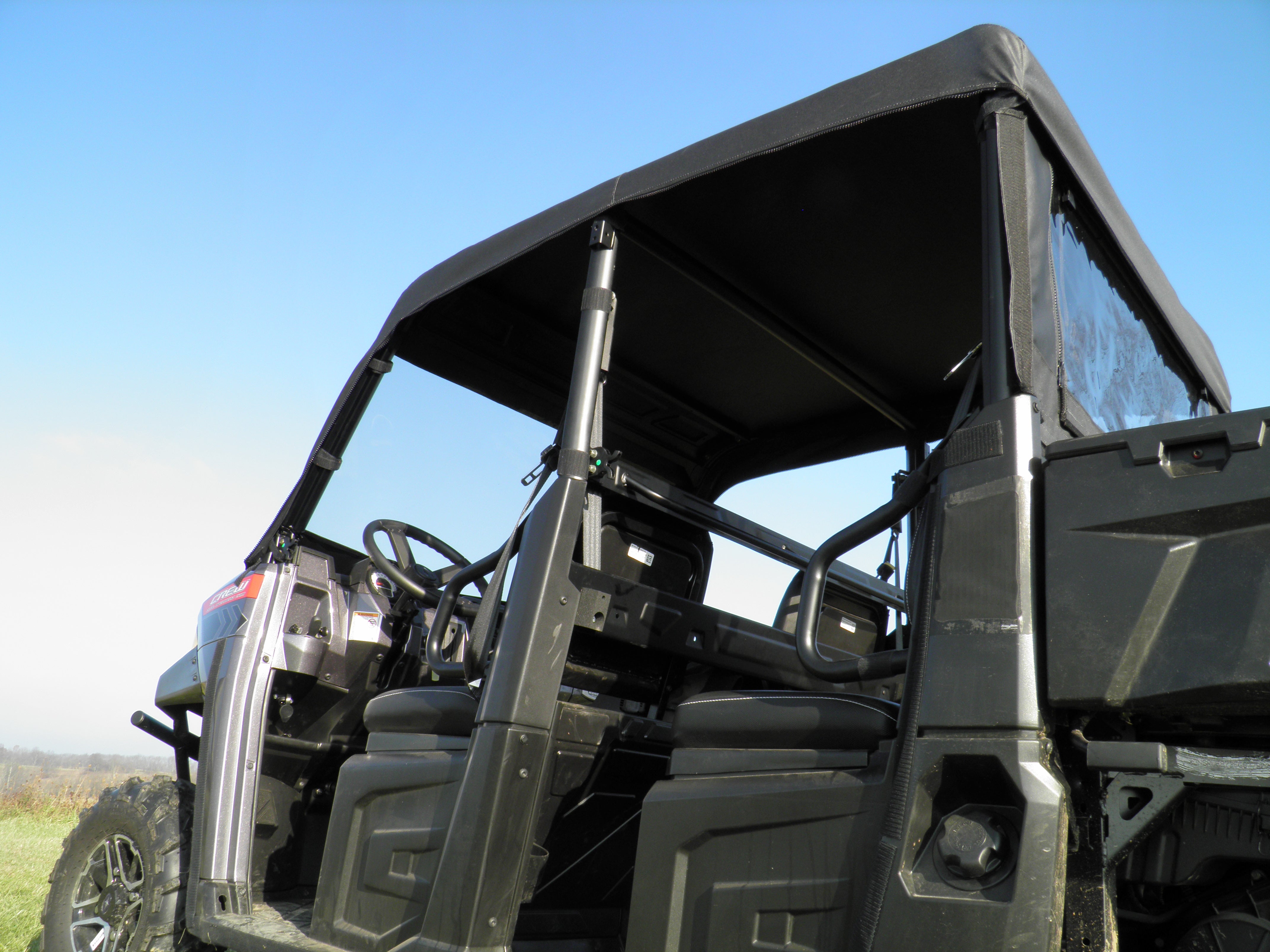 Photo of Polaris Ranger Crew 900 - Soft Top by 3 Star UTV - Premium Windshields for UTVs / Side by Sides