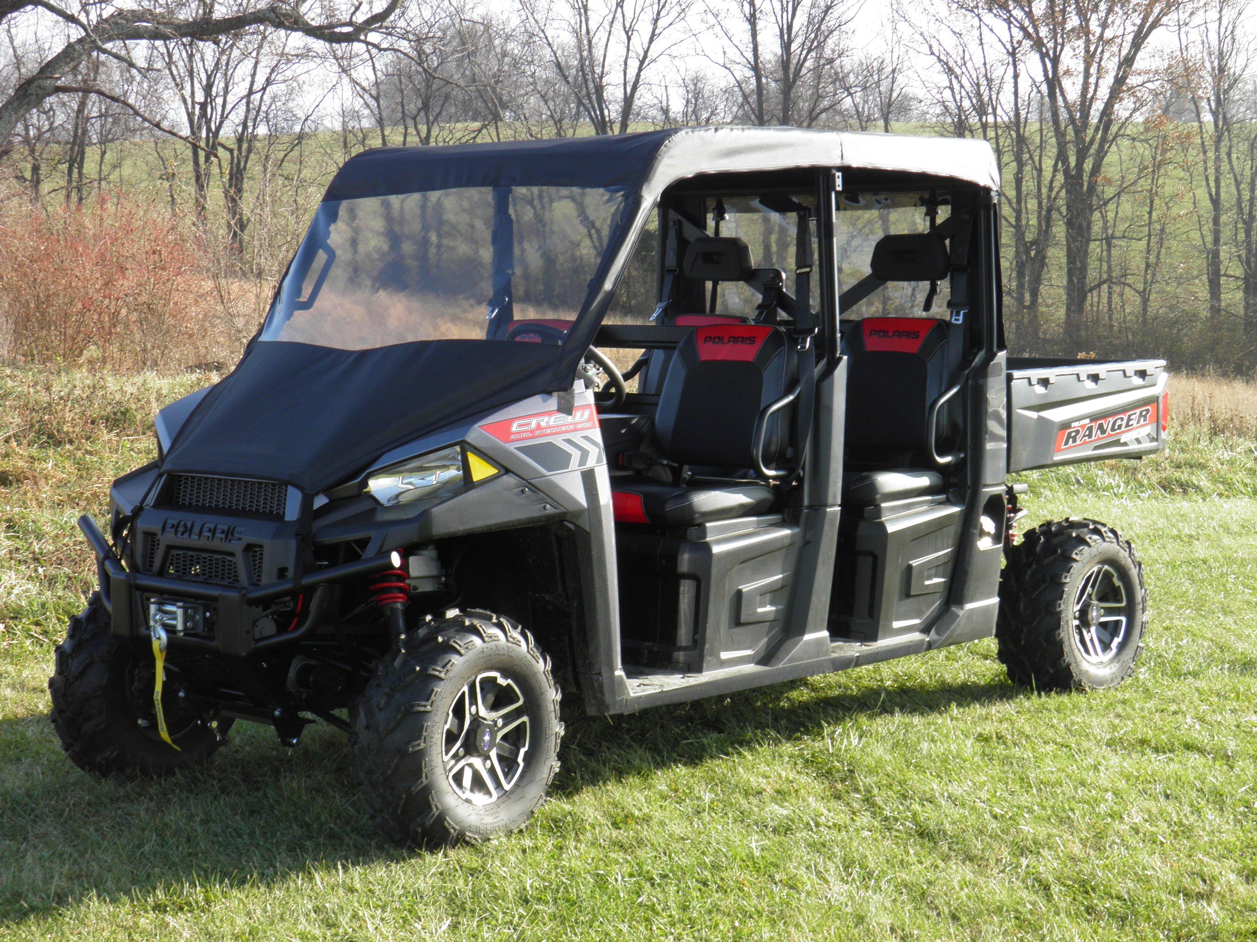 Photo of Polaris Ranger Crew 900 - Vinyl Windshield/Top/Rear Combo by 3 Star UTV - Premium Windshields for UTVs / Side by Sides
