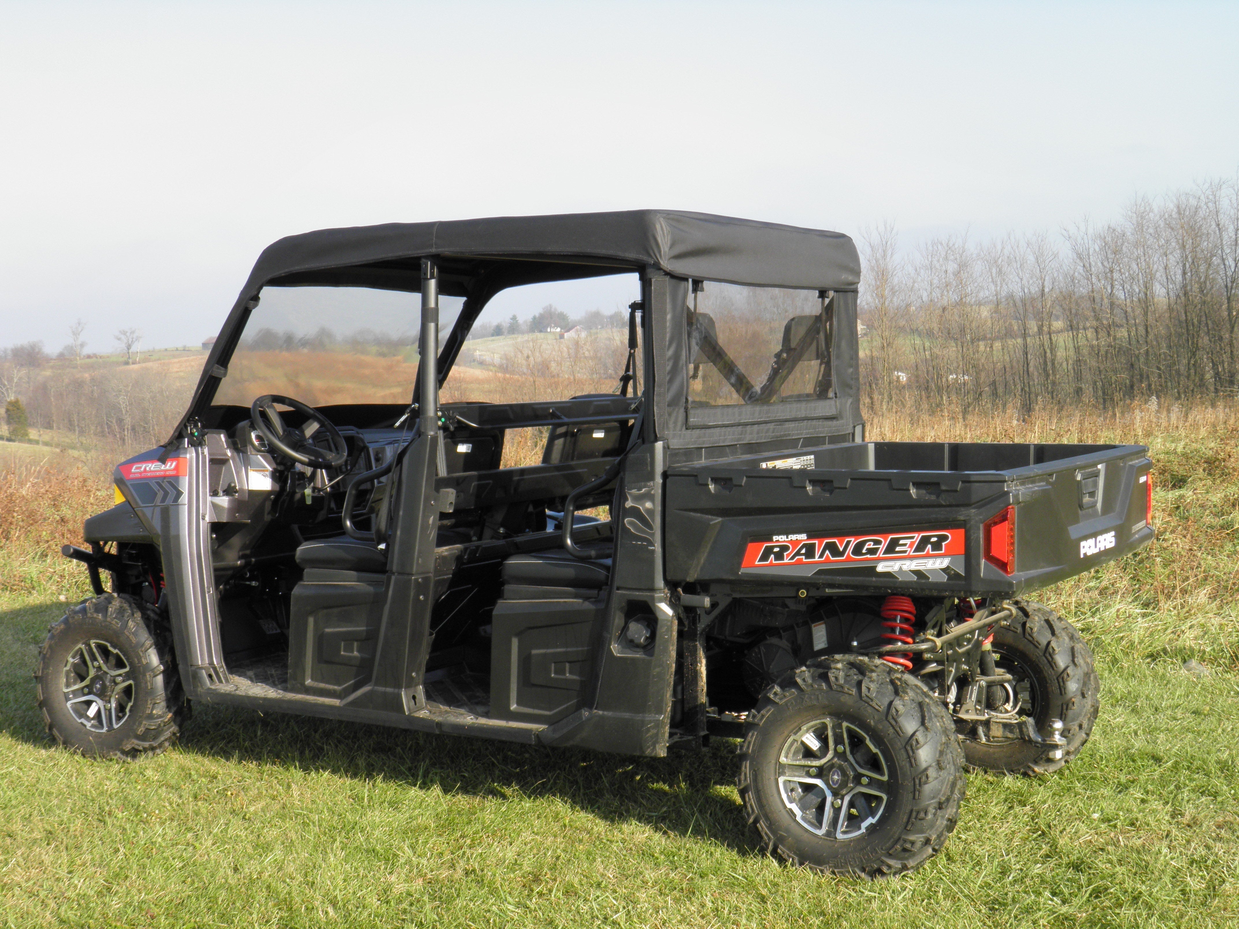 Photo of Polaris Ranger Crew 1000 - Soft Top by 3 Star UTV - Premium Windshields for UTVs / Side by Sides