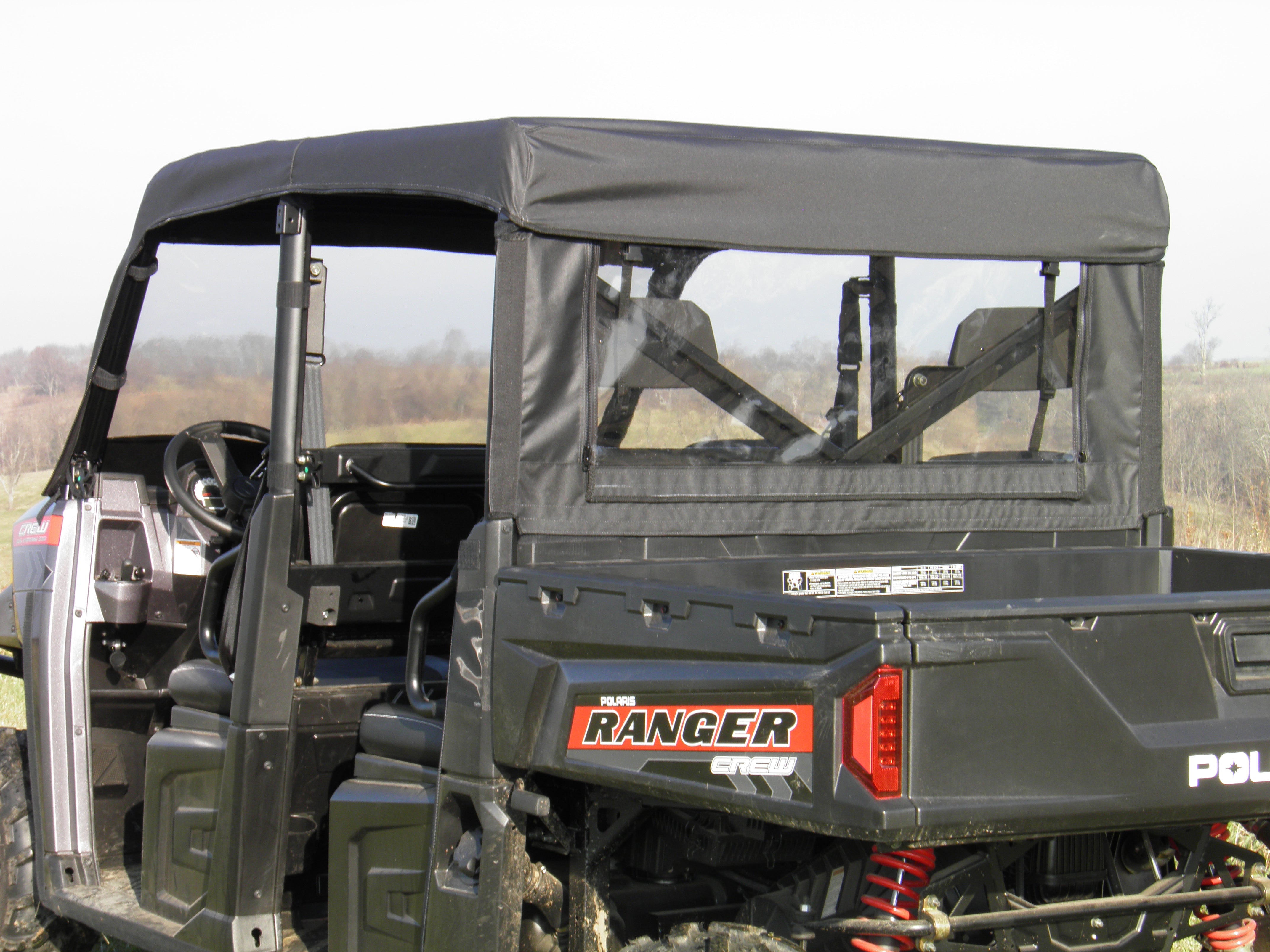 Photo of Polaris Ranger Crew 1000 - Soft Top by 3 Star UTV - Premium Windshields for UTVs / Side by Sides