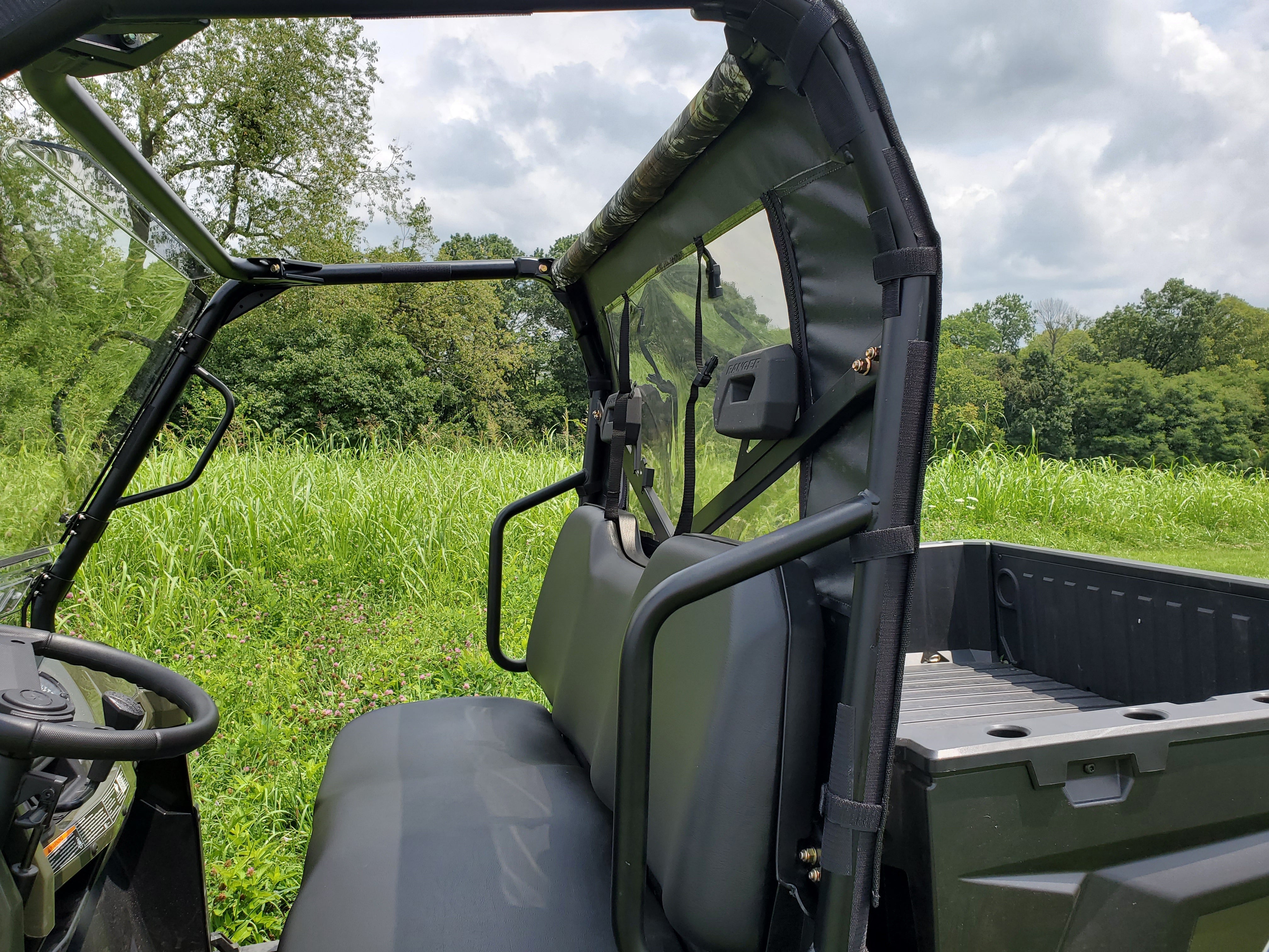 Photo of Polaris Ranger Full-Size Crew 570 - 6 Passenger - Soft Back Panel by 3 Star UTV - Premium Windshields for UTVs / Side by Sides