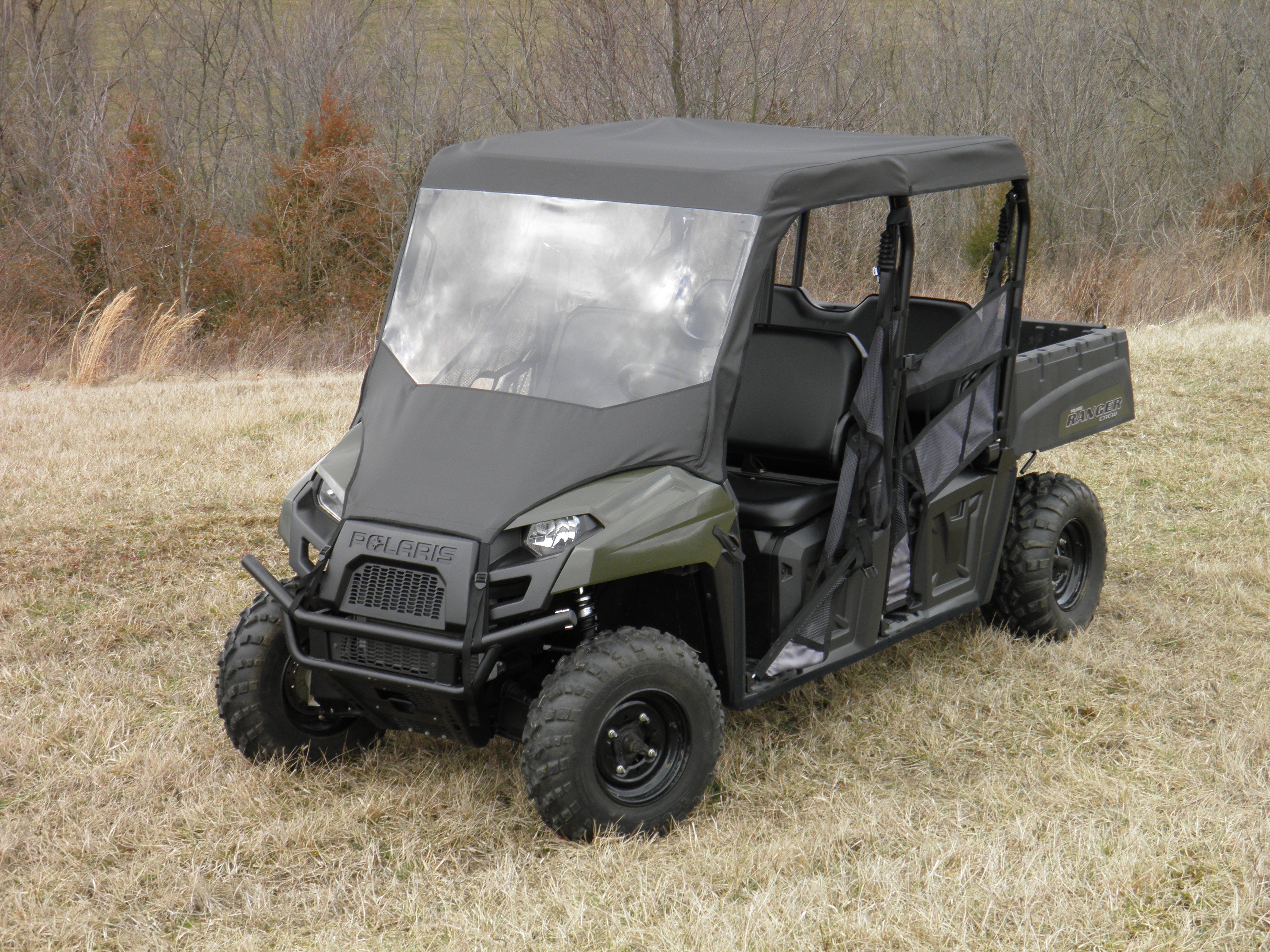 Photo of Polaris Ranger Full-Size Crew 570 - 6 Passenger - Vinyl Windshield/Top Combo by 3 Star UTV - Premium Windshields for UTVs / Side by Sides