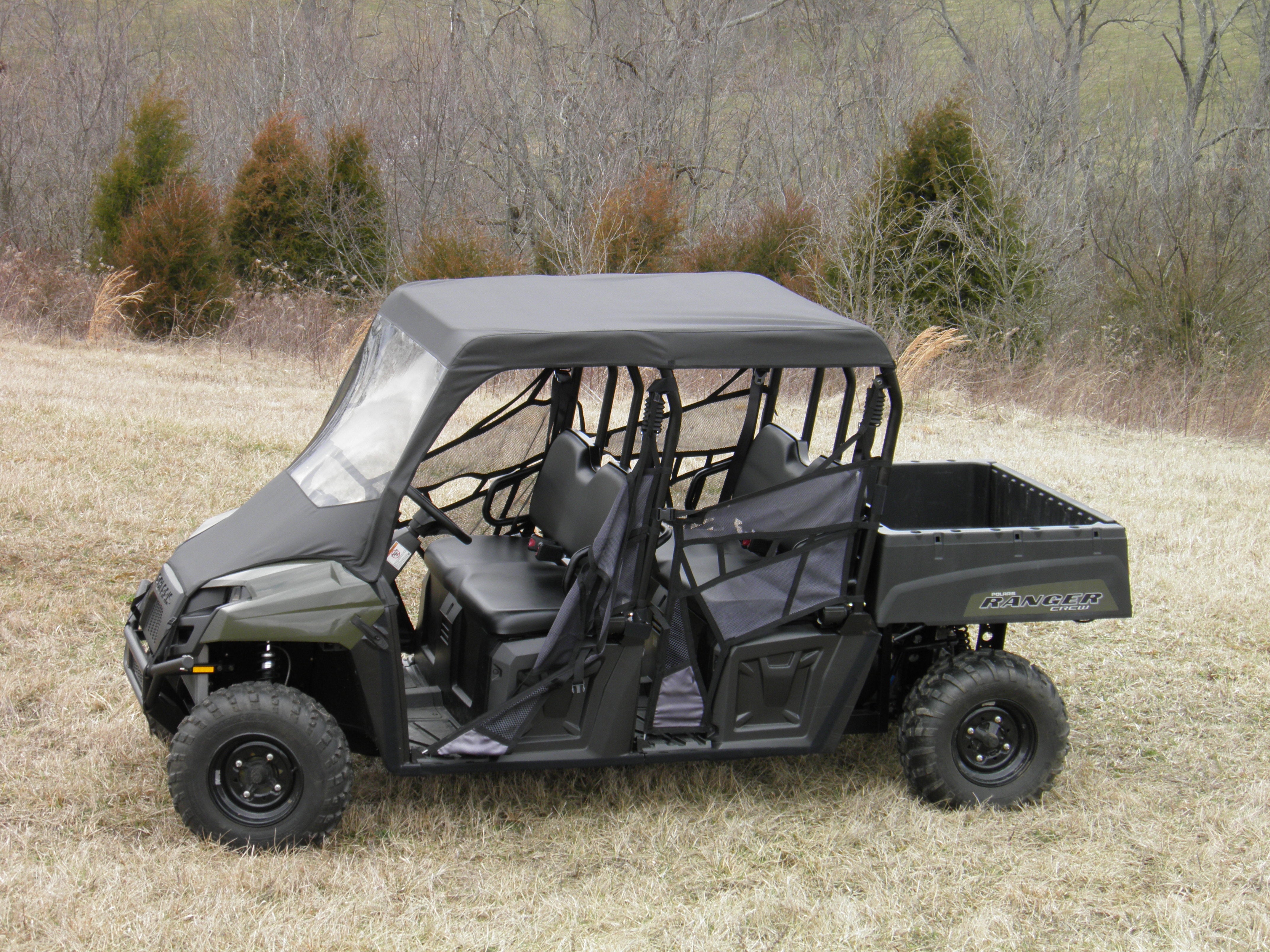 Photo of Polaris Ranger Full-Size Crew 570 - 6 Passenger - Vinyl Windshield/Top Combo by 3 Star UTV - Premium Windshields for UTVs / Side by Sides