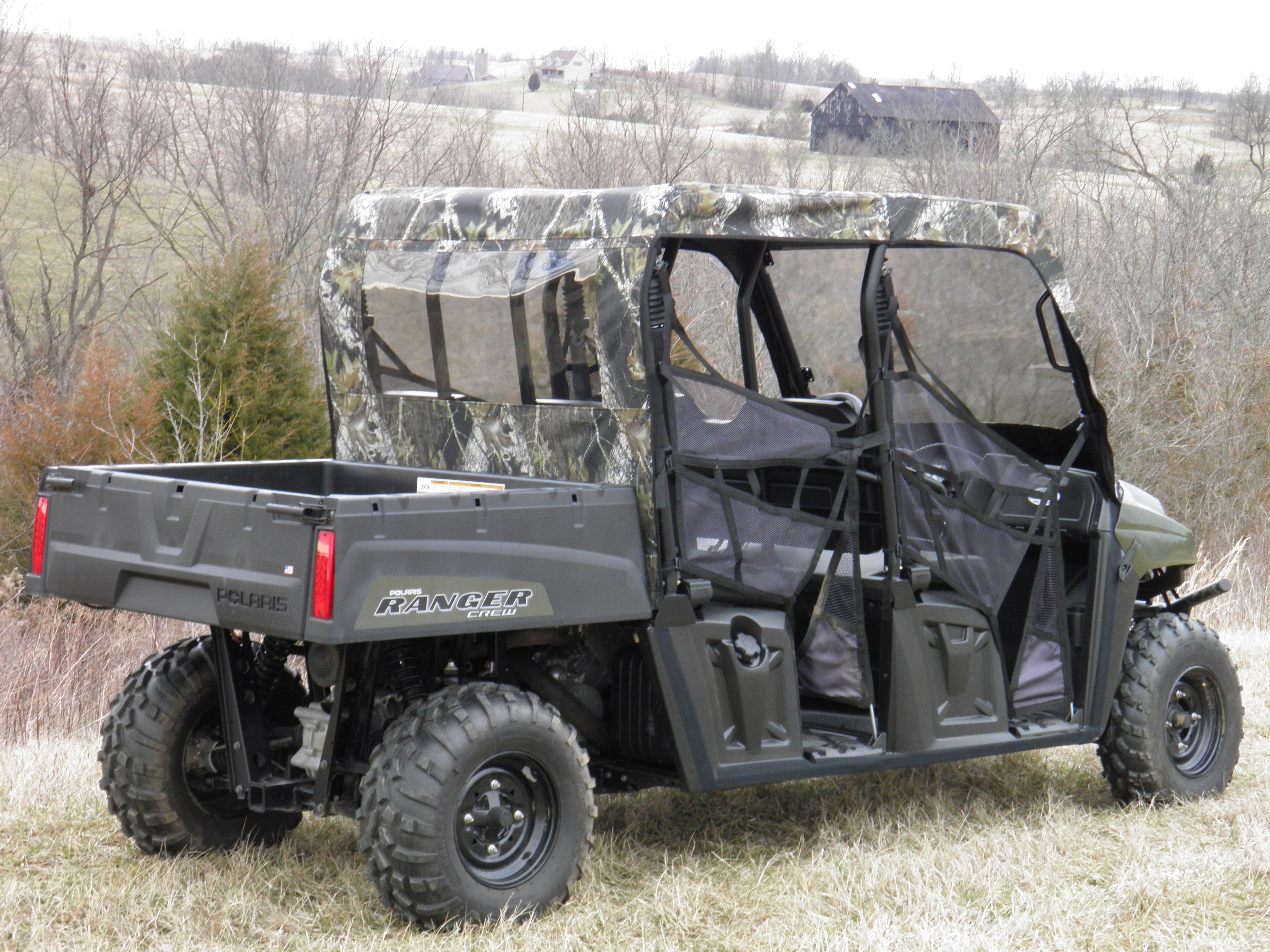 Photo of Polaris Ranger Full-Size Crew 570 - 6 Passenger - Vinyl Windshield/Top/Rear Combo by 3 Star UTV - Premium Windshields for UTVs / Side by Sides