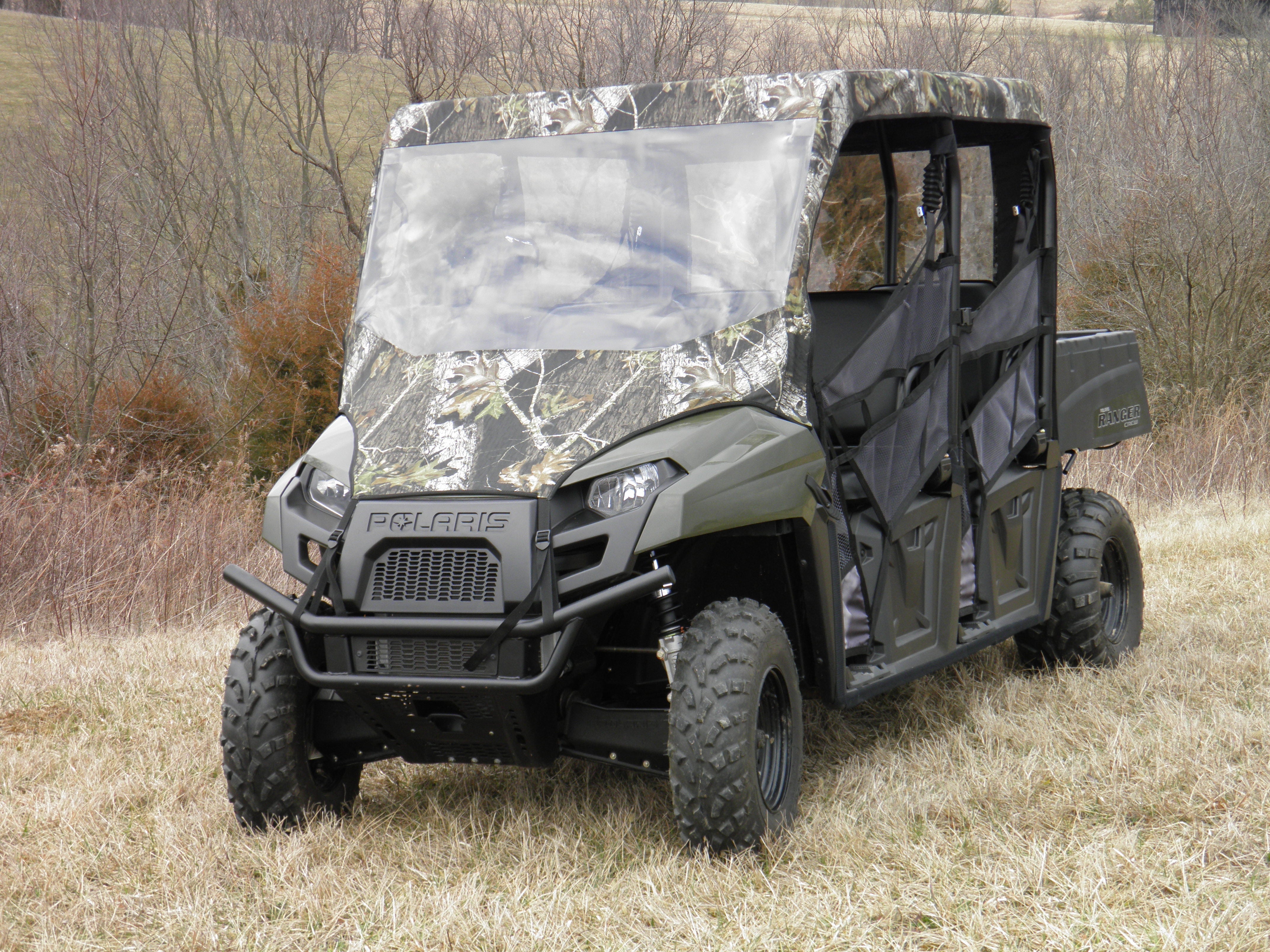 Photo of Polaris Ranger Full-Size Crew 570 - 6 Passenger - Vinyl Windshield/Top/Rear Combo by 3 Star UTV - Premium Windshields for UTVs / Side by Sides