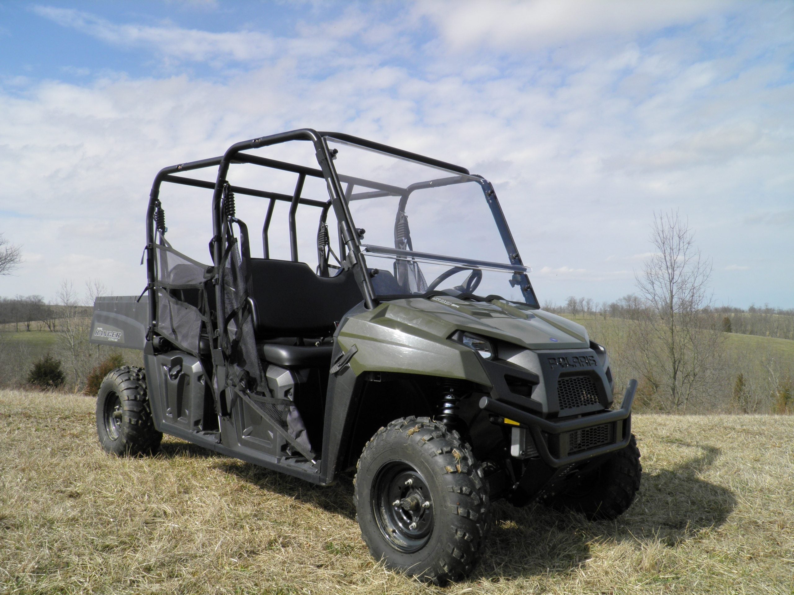 Photo of Polaris Ranger Mid-Size Crew - 2 Pc Scratch-Resistant Windshield by 3 Star UTV - Premium Windshields for UTVs / Side by Sides
