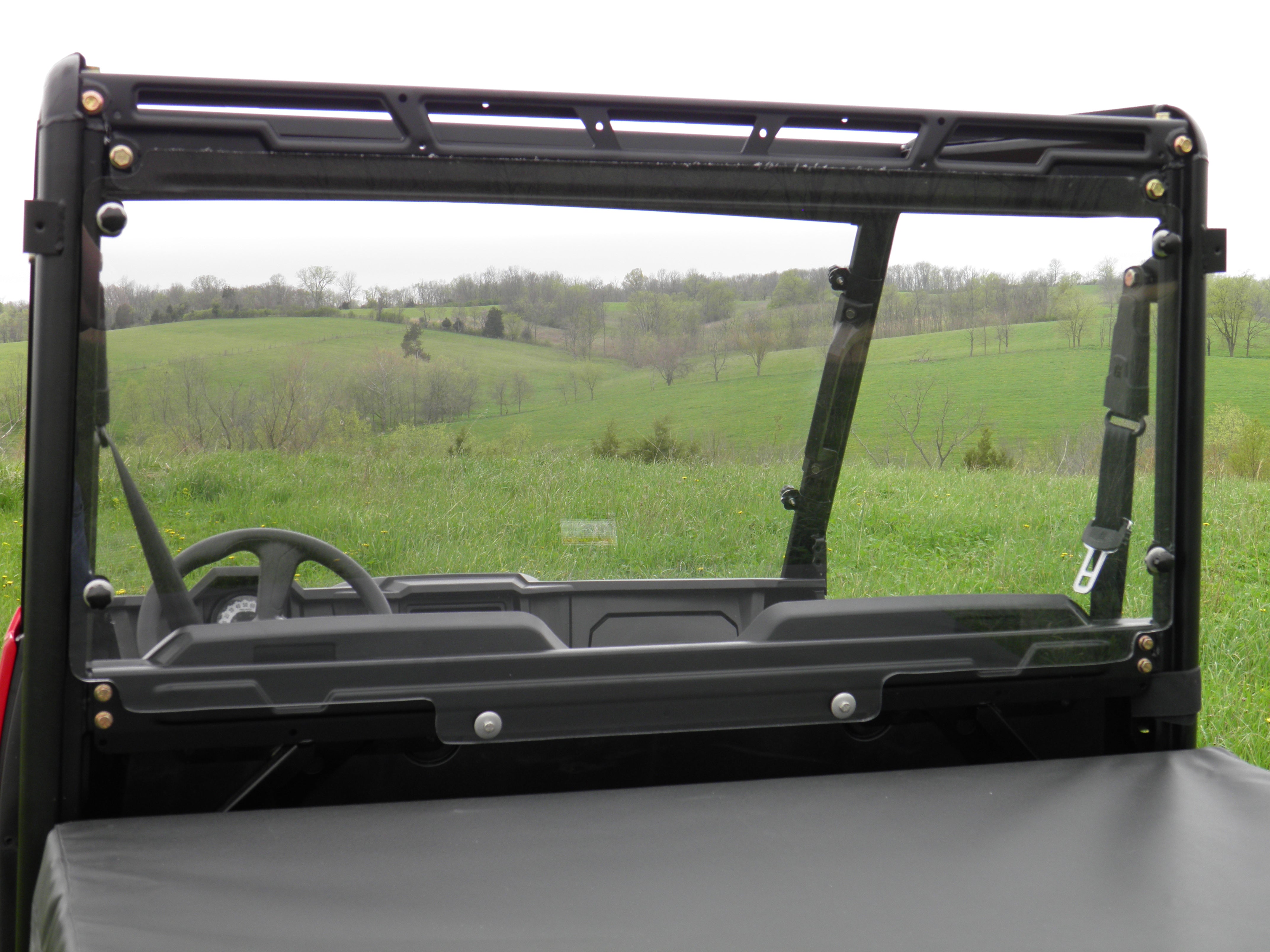 Photo of Polaris Ranger Mid-Size Crew - Lexan Back Panel w/Vent Option by 3 Star UTV - Premium Windshields for UTVs / Side by Sides