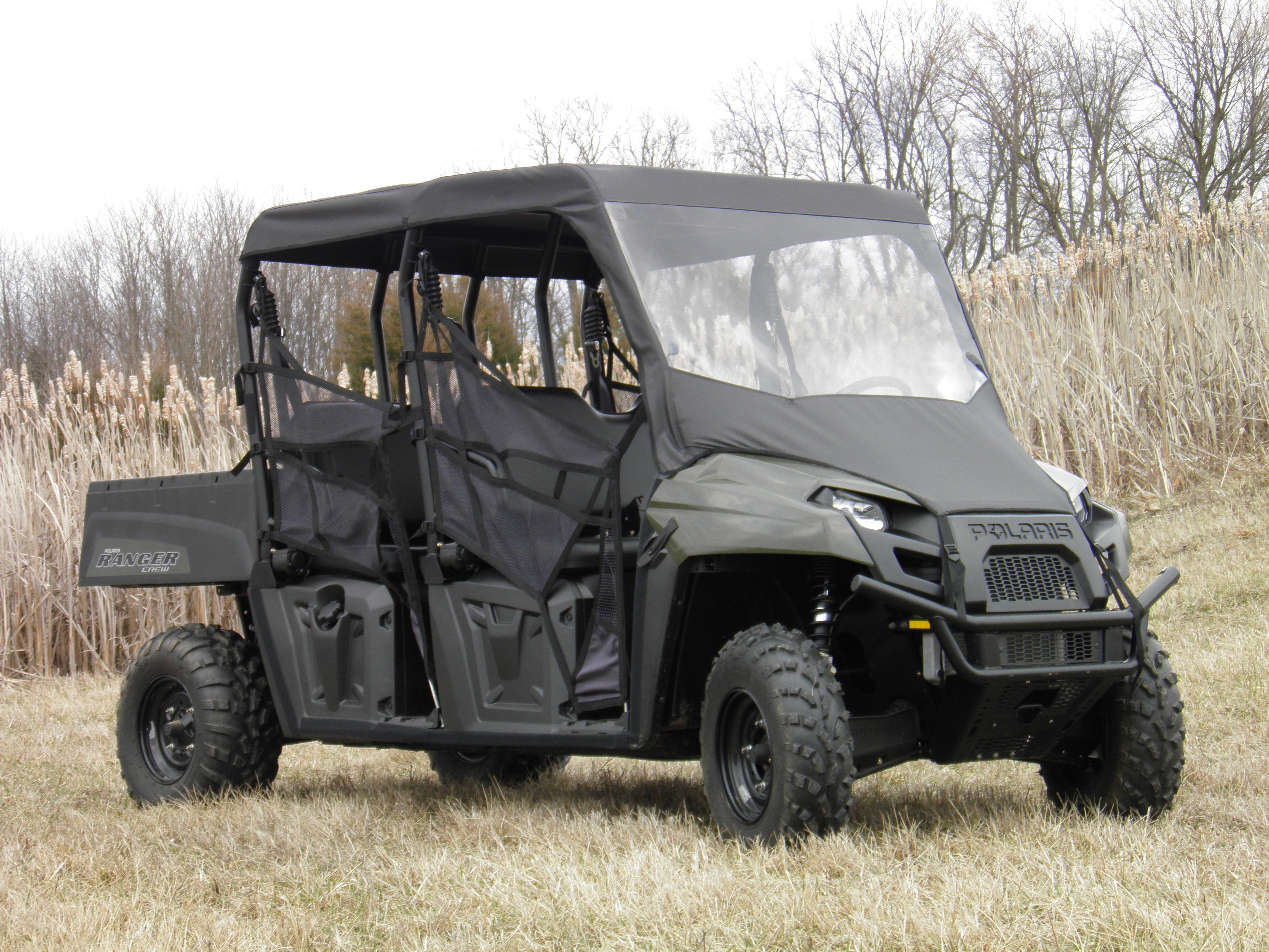 Photo of Polaris Ranger Mid-Size Crew - Vinyl Windshield/Top Combo by 3 Star UTV - Premium Windshields for UTVs / Side by Sides