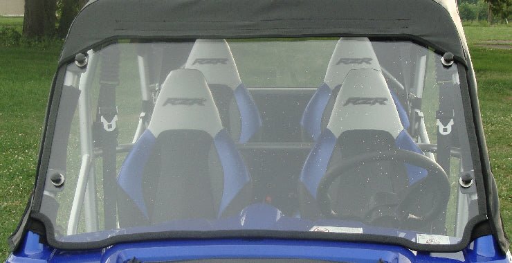 Photo of Polaris RZR 4-Seater - 1 Pc Scratch-Resistant Windshield w/Vent and Clamp Options by 3 Star UTV - Premium Windshields for UTVs / Side by Sides