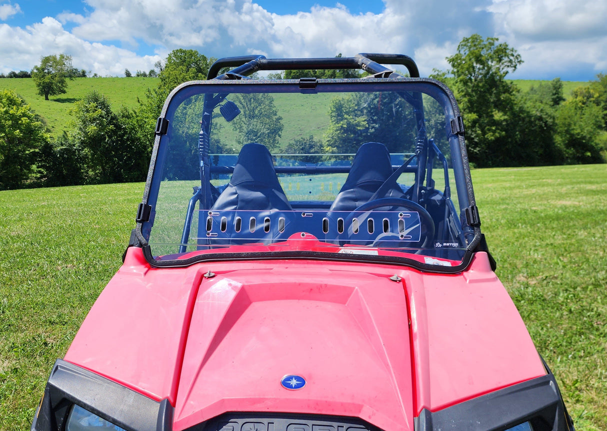 Polaris RZR 570/800/900 - 1 Pc Scratch-Resistant Windshield with Clamp and Vent Options