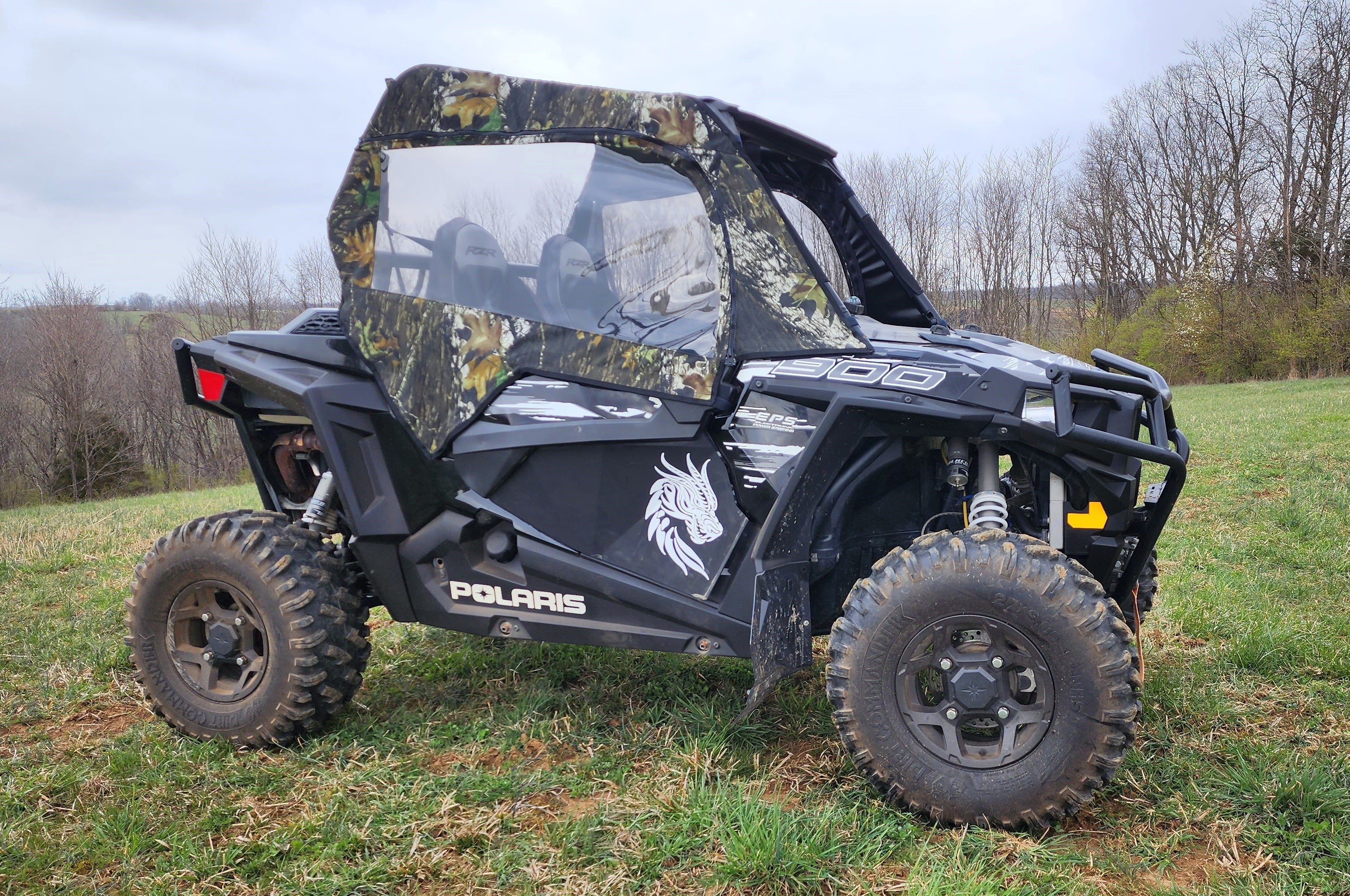 Photo of Polaris RZR 900 - Soft Doors by 3 Star UTV - Premium Windshields for UTVs / Side by Sides