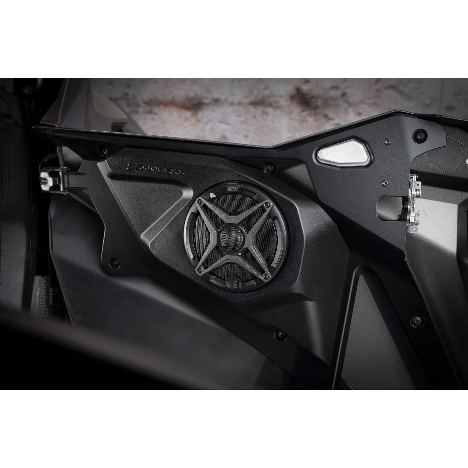 Photo of Polaris RZR Pro / Turbo R Rear Door Speaker Pods by SSV Works - Premium Audio for UTVs / Side by Sides