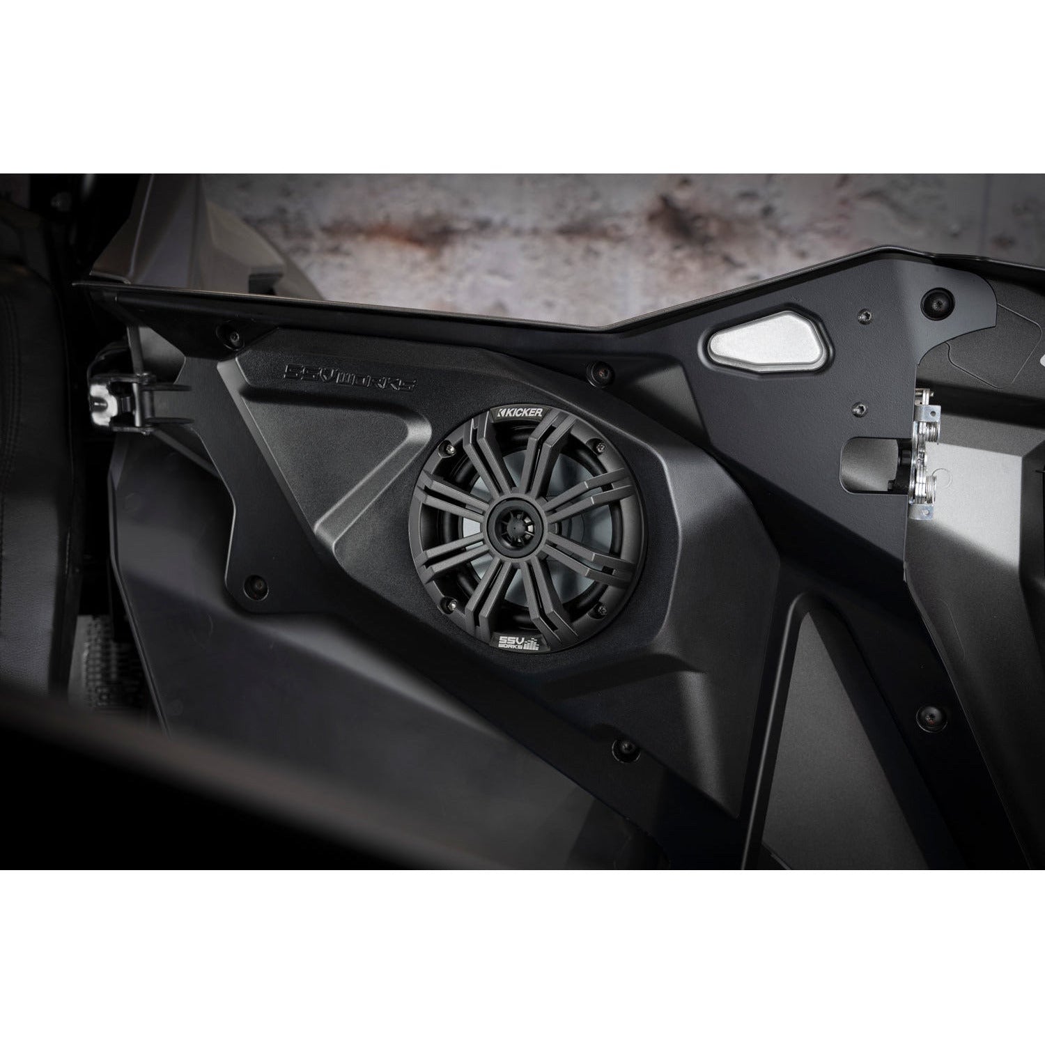 Photo of Polaris RZR Pro / Turbo R Rear Door Speaker Pods by SSV Works - Premium Audio for UTVs / Side by Sides