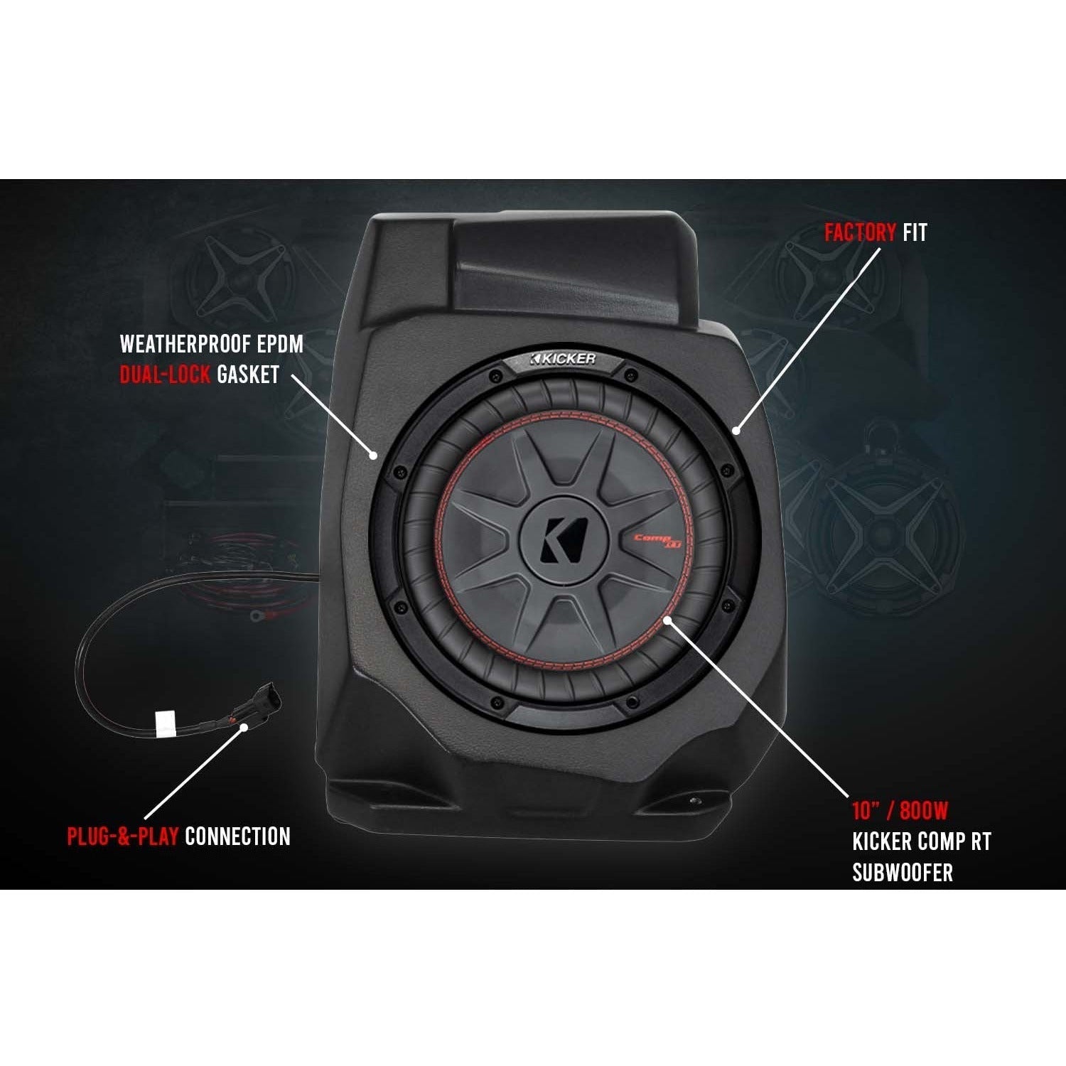 Photo of Polaris RZR Pro / Turbo R Subwoofer Enclosure (NOT RIDE COMMAND COMPATIBLE) by SSV Works - Premium Audio for UTVs / Side by Sides