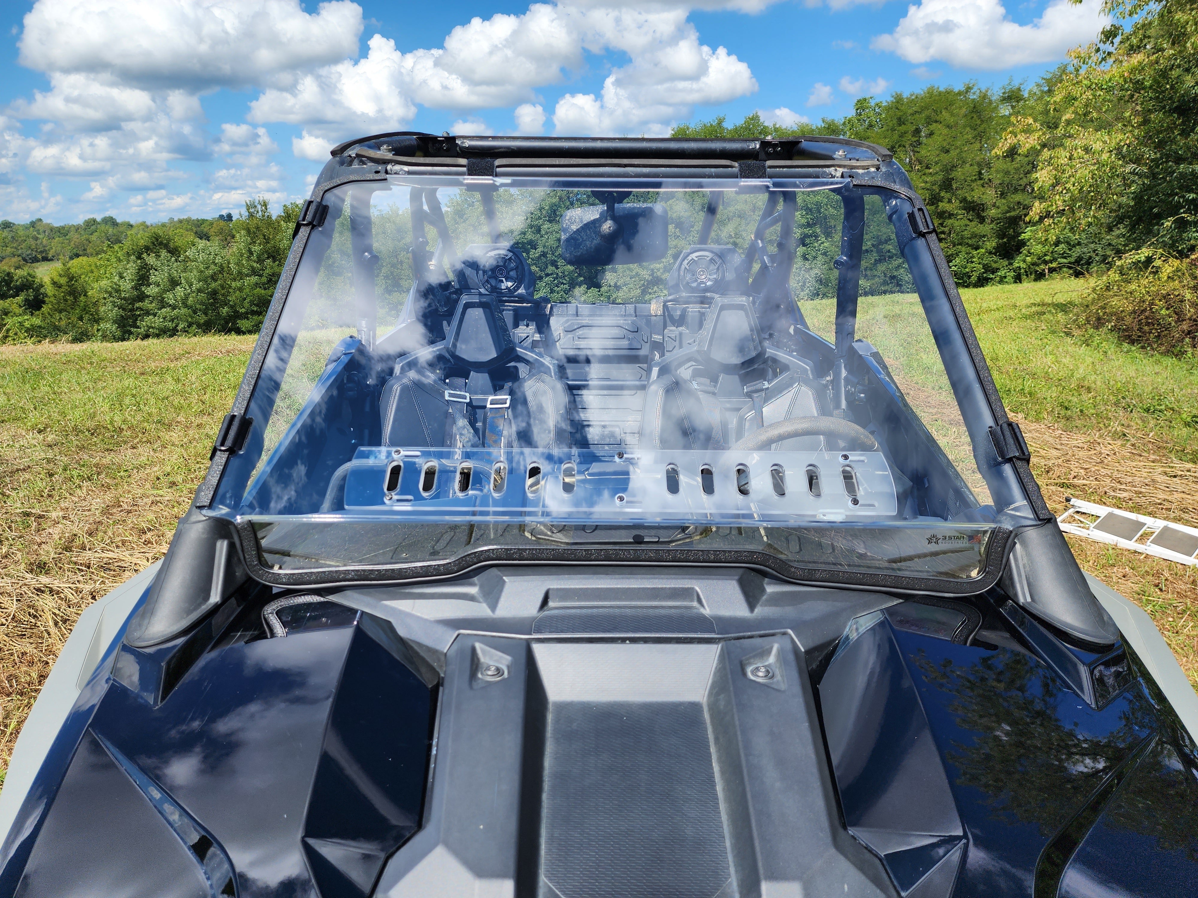 Photo of Polaris RZR Pro XP 4/Turbo R 4 - 1 Pc Scratch-Resistant Windshield with Clamp and Vent Options by 3 Star UTV - Premium Windshields for UTVs / Side by Sides
