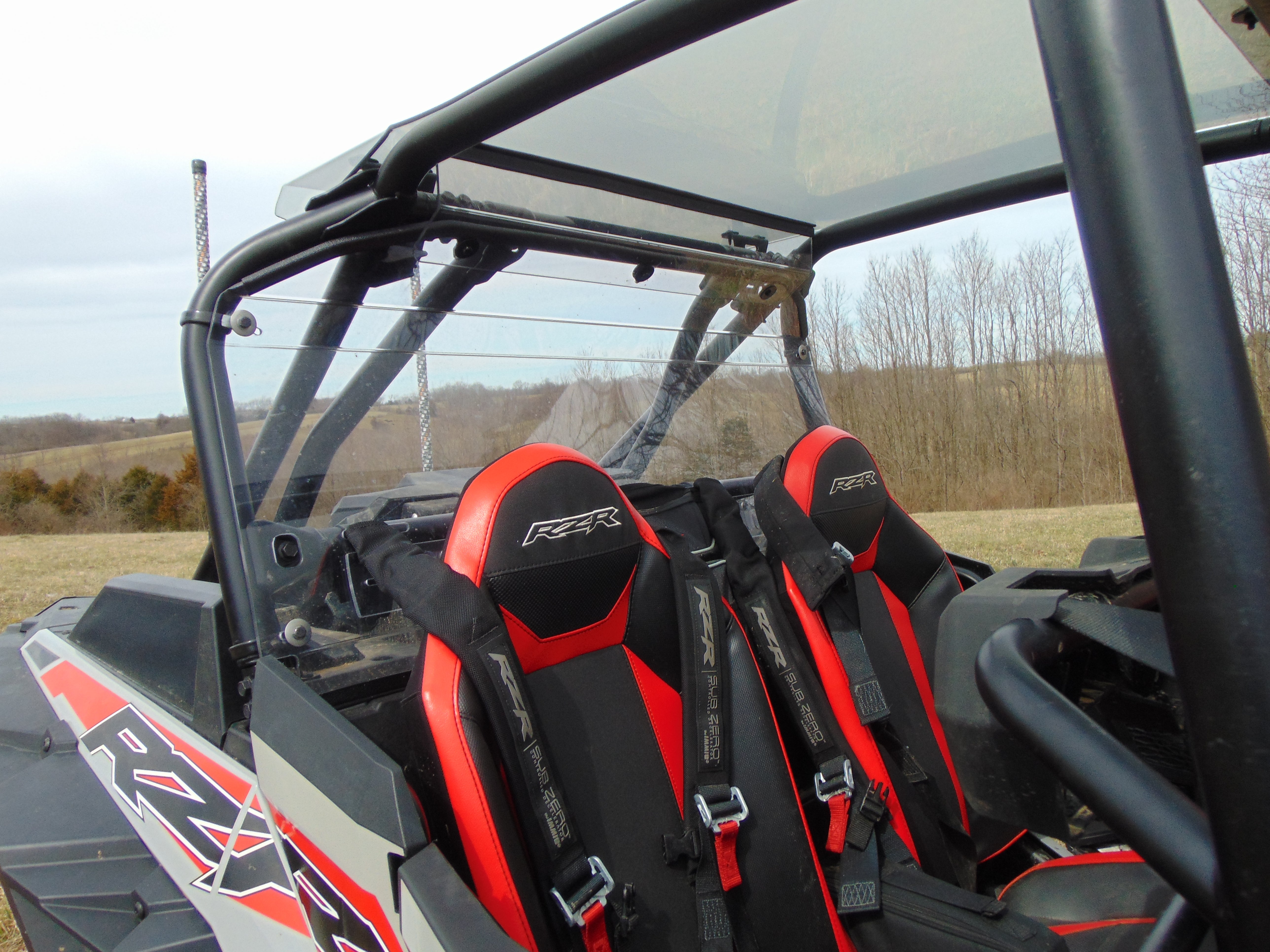 Photo of Polaris RZR XP Turbo S - Lexan Back Panel with Upper Extension by 3 Star UTV - Premium Windshields for UTVs / Side by Sides