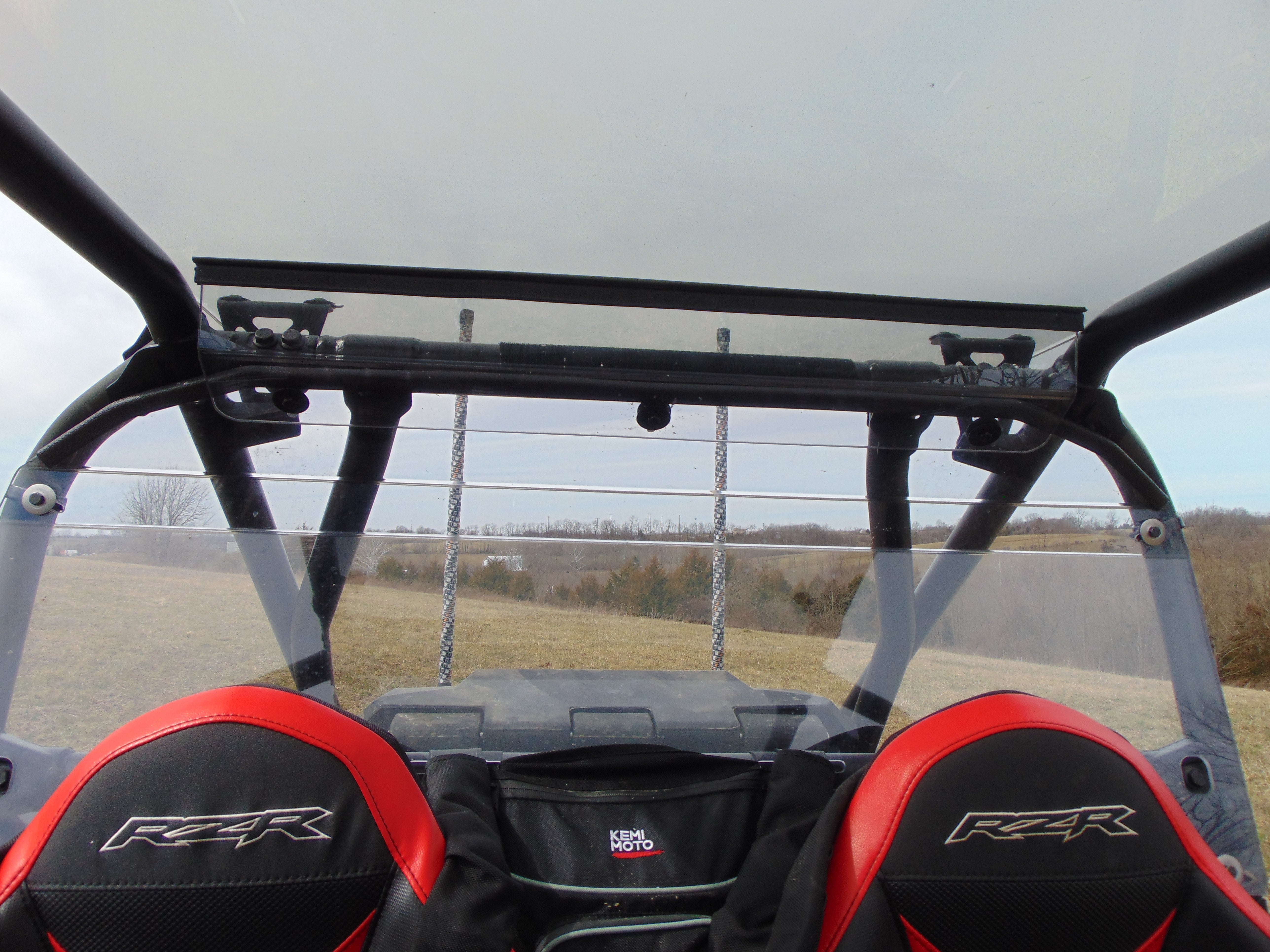 Photo of Polaris RZR XP Turbo S - Lexan Back Panel with Upper Extension by 3 Star UTV - Premium Windshields for UTVs / Side by Sides
