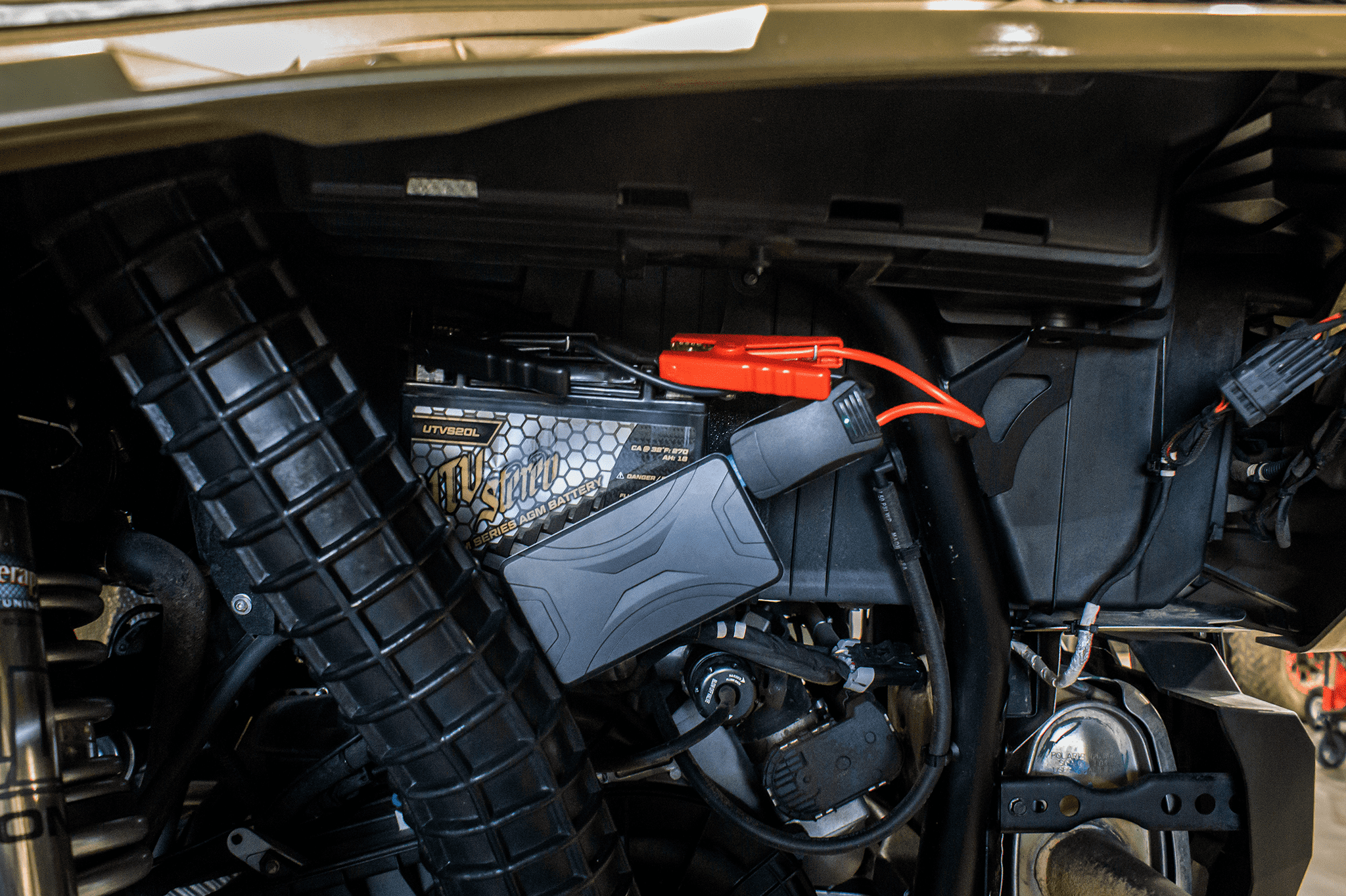 Photo of Can-Am Defender 2nd Battery Kit by UTV Stereo - Premium Batteries for UTVs / Side by Sides